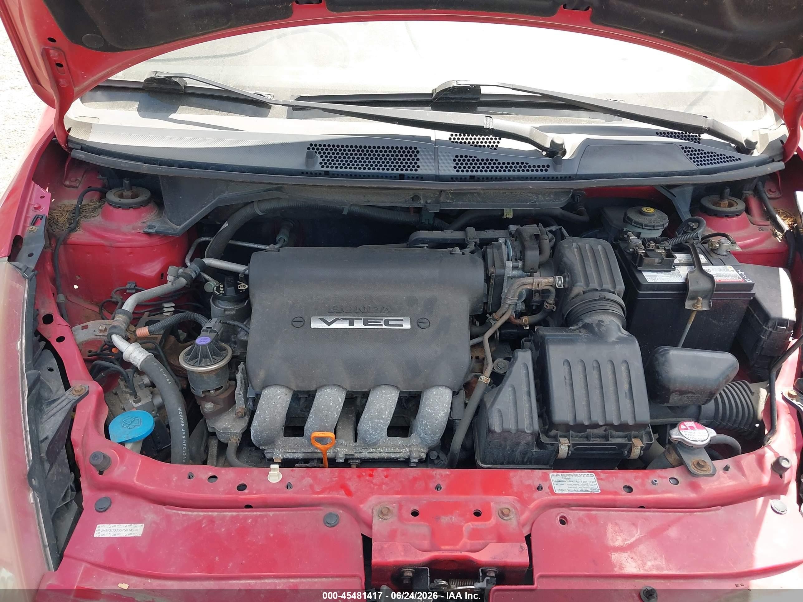 2007 Honda Fit Sport Red vin: JHMGD38667S014530