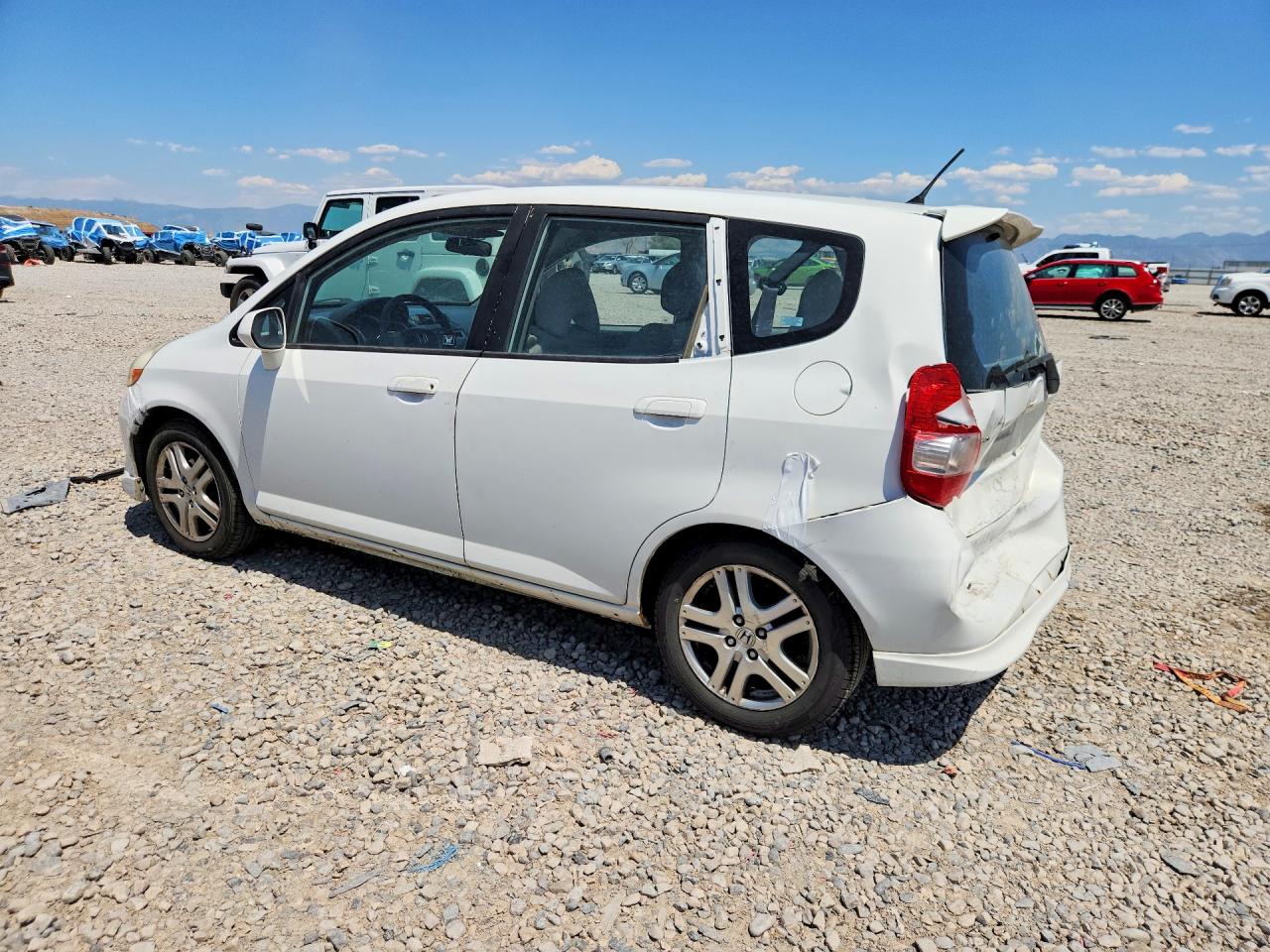 2007 Honda Fit S White vin: JHMGD38667S016150
