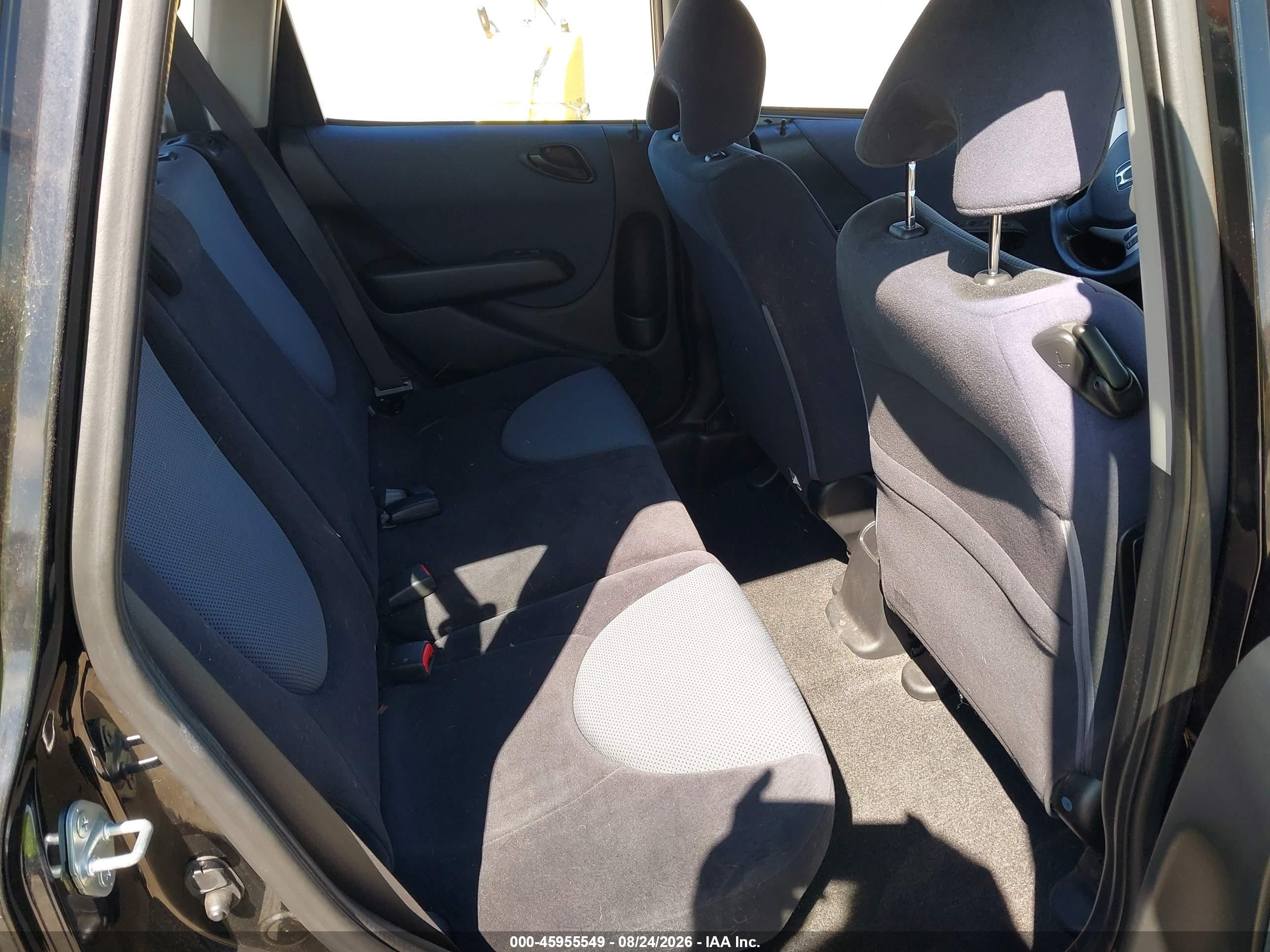2007 Honda Fit Sport Black vin: JHMGD38667S026838