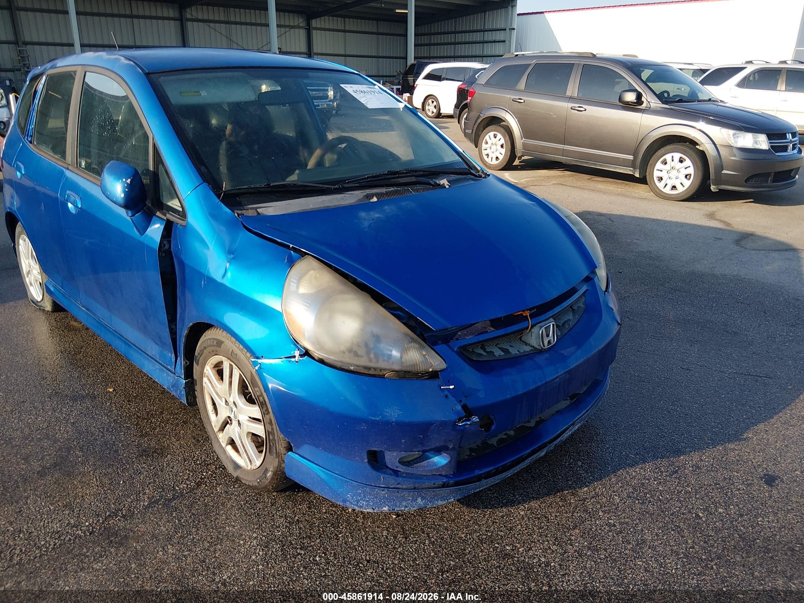 2007 Honda Fit Sport Blue vin: JHMGD38667S030873