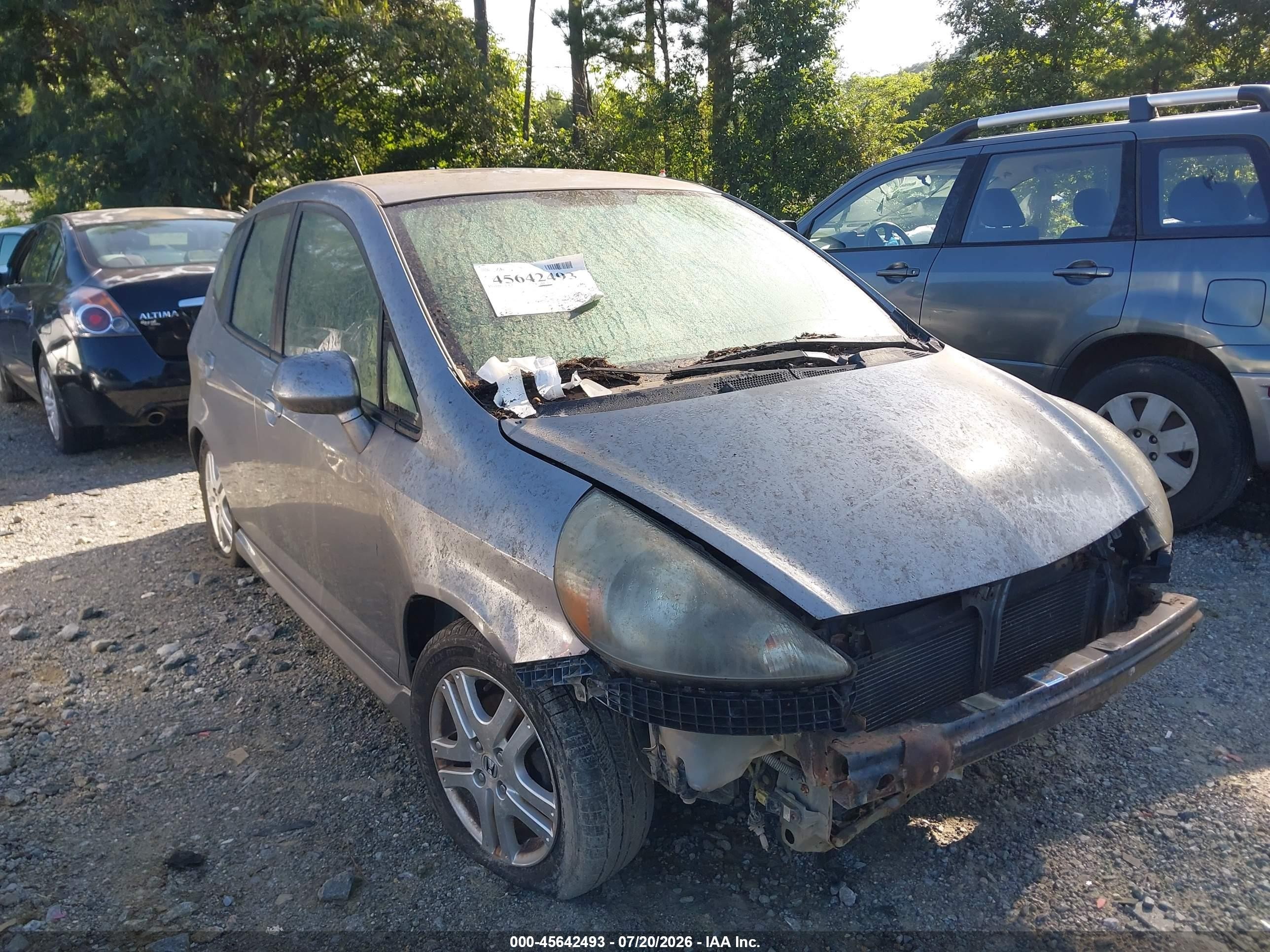 2007 Honda Fit Sport Silver vin: JHMGD38667S034163