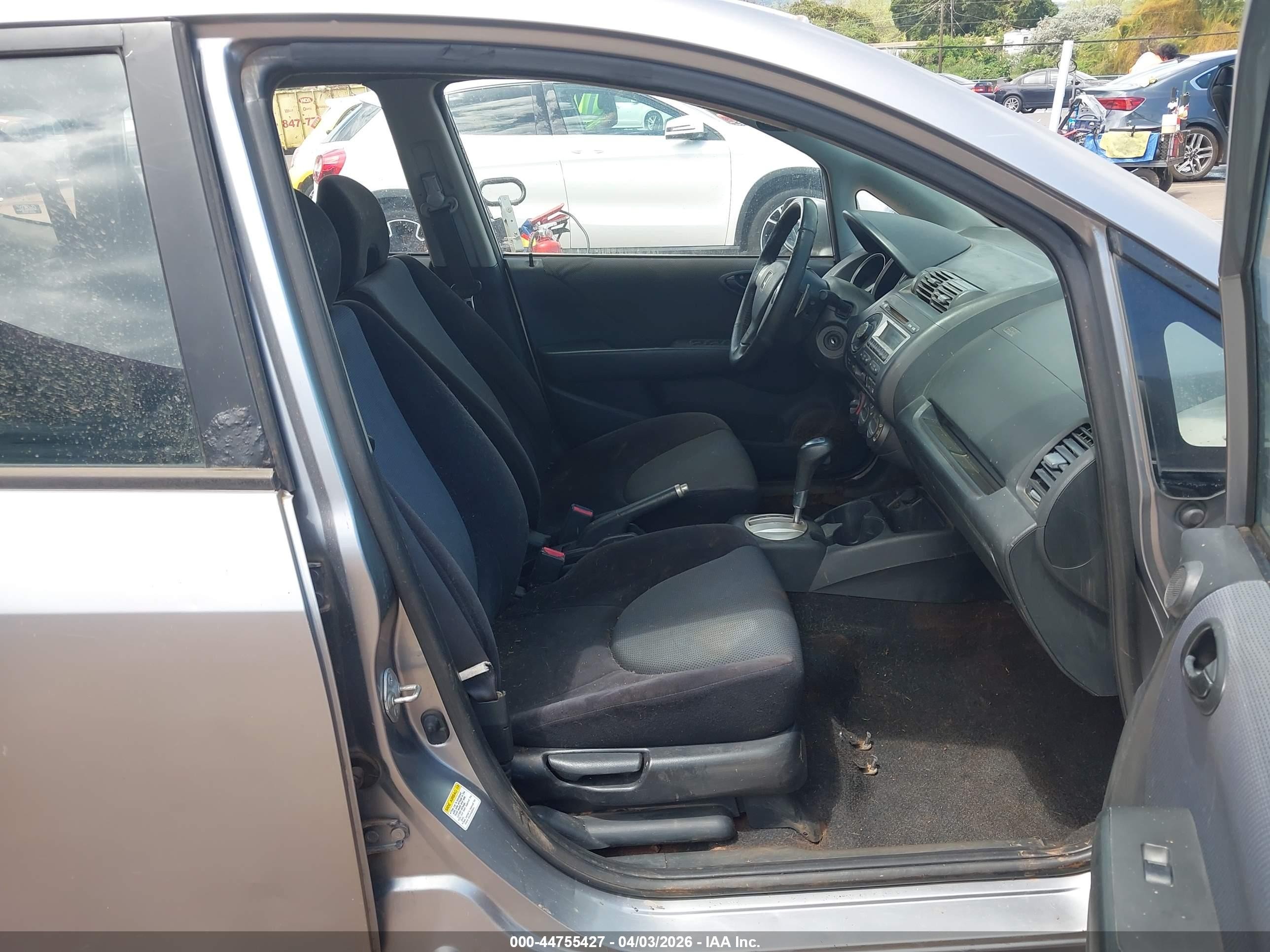 2007 Honda Fit Sport Gray vin: JHMGD38667S042506