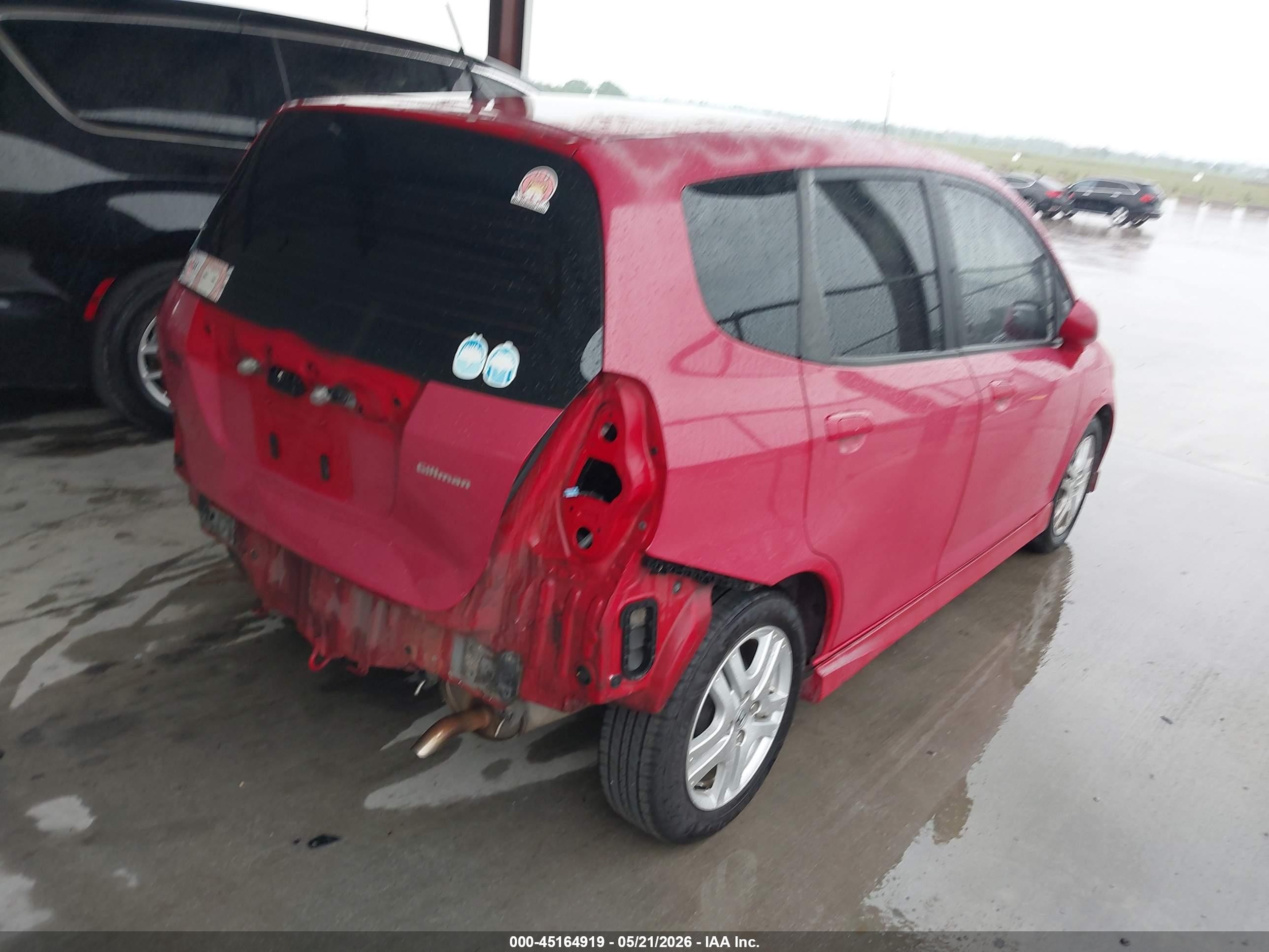 2007 Honda Fit Sport Red vin: JHMGD38667S048564