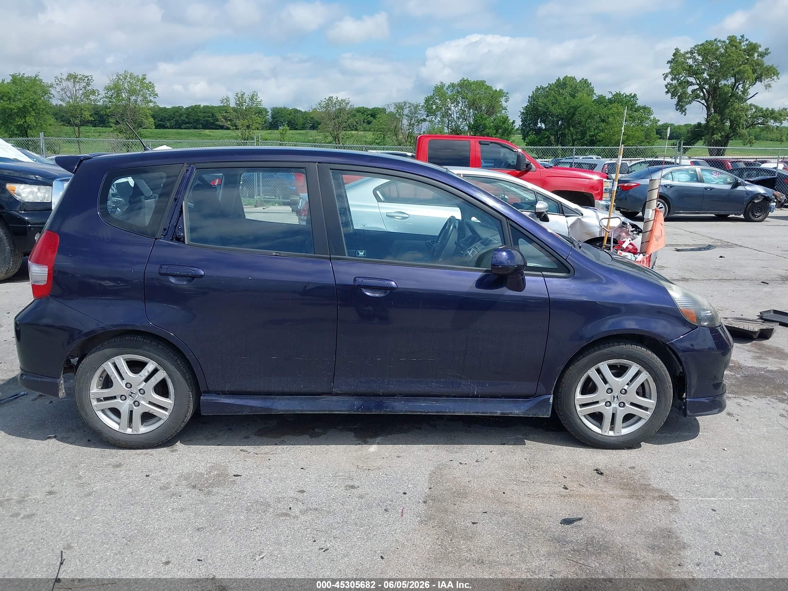 2008 Honda Fit Sport Синий vin: JHMGD38668S015002