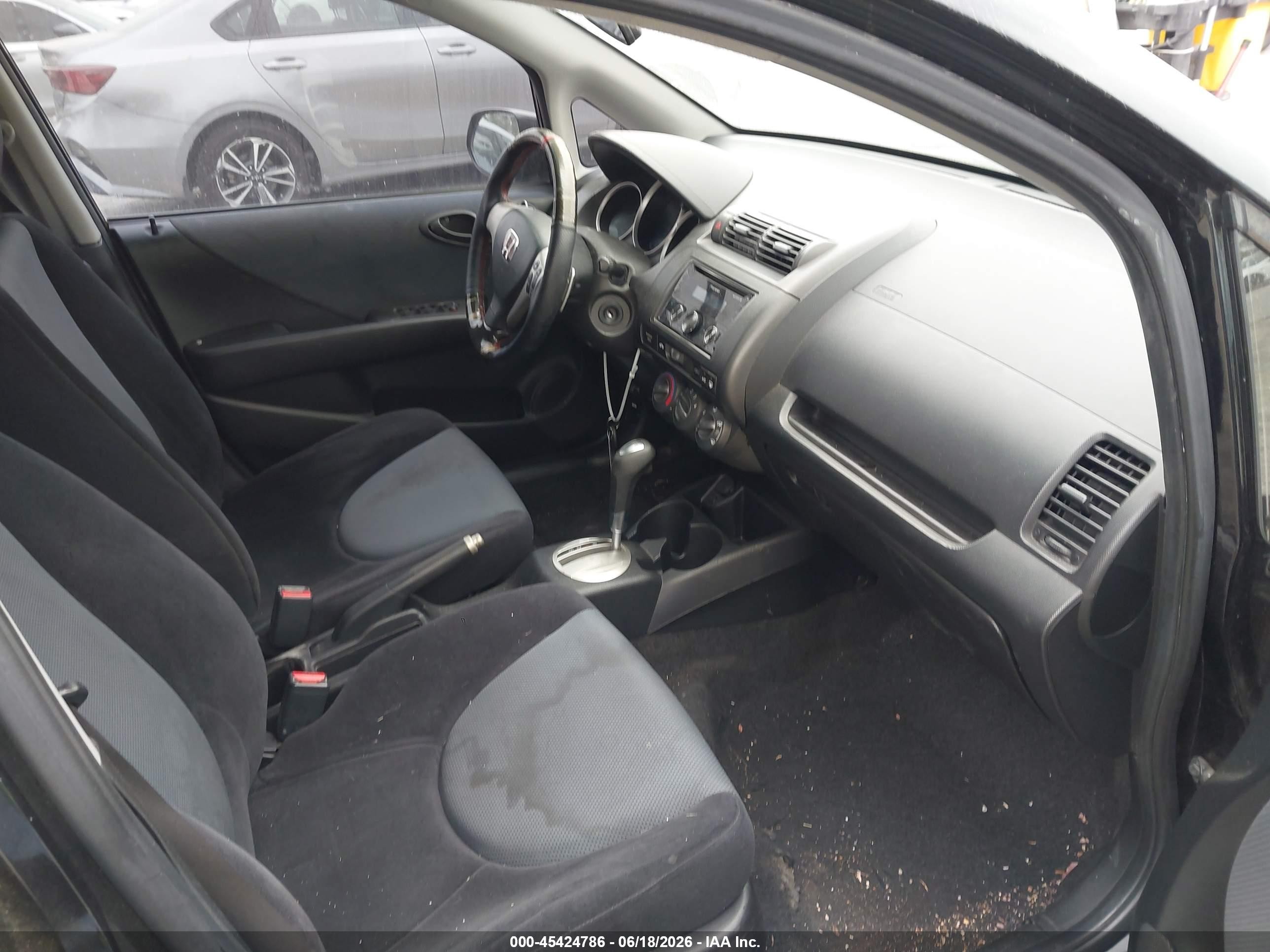 2008 Honda Fit Sport Black vin: JHMGD38668S025397