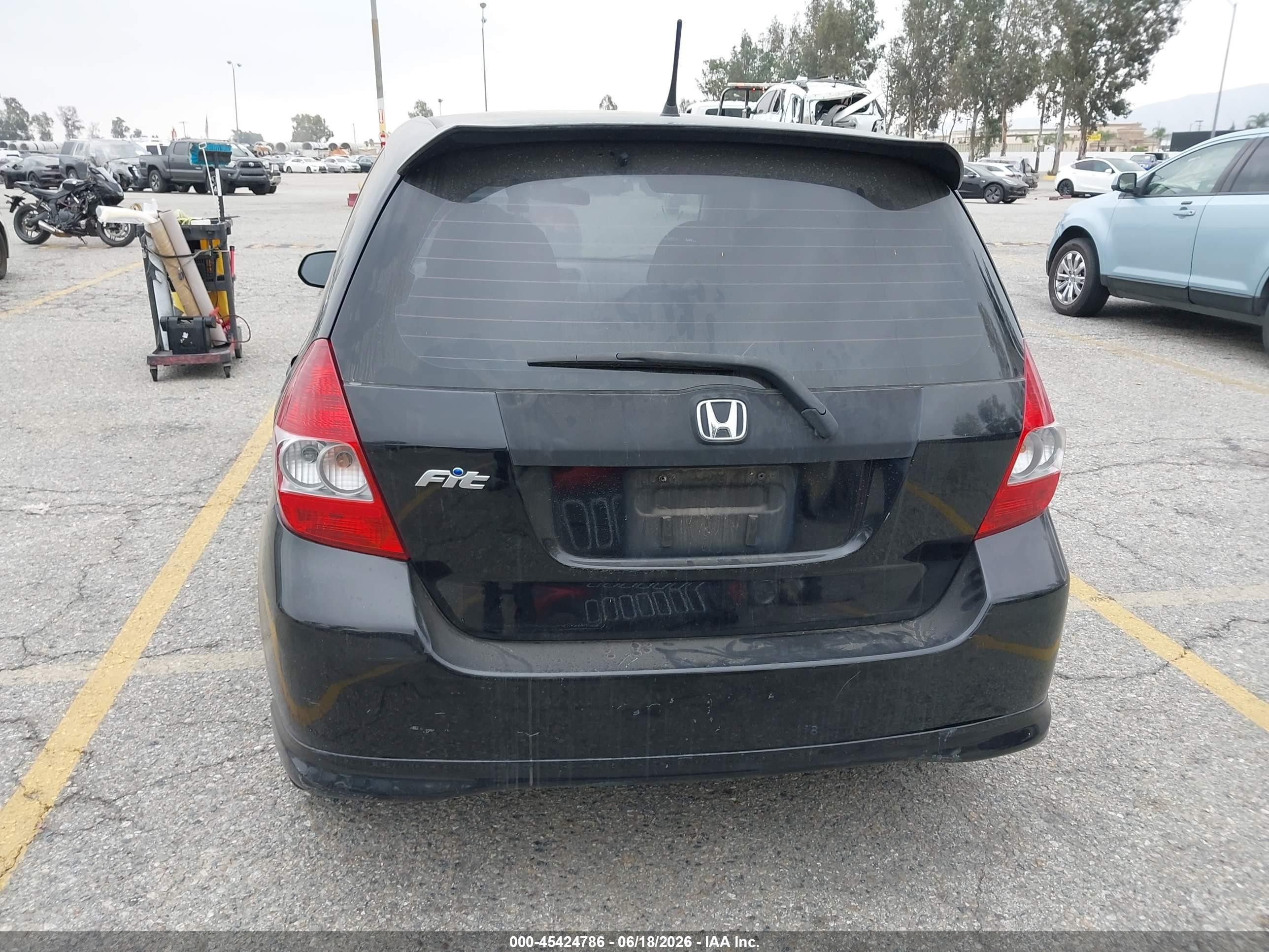 2008 Honda Fit Sport Black vin: JHMGD38668S025397