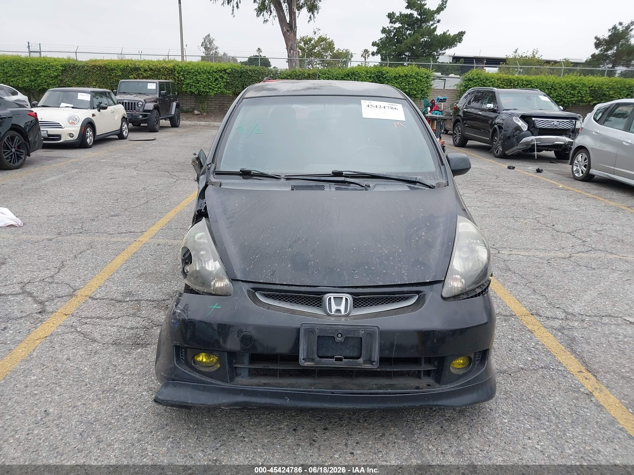 2008 Honda Fit Sport Black vin: JHMGD38668S025397