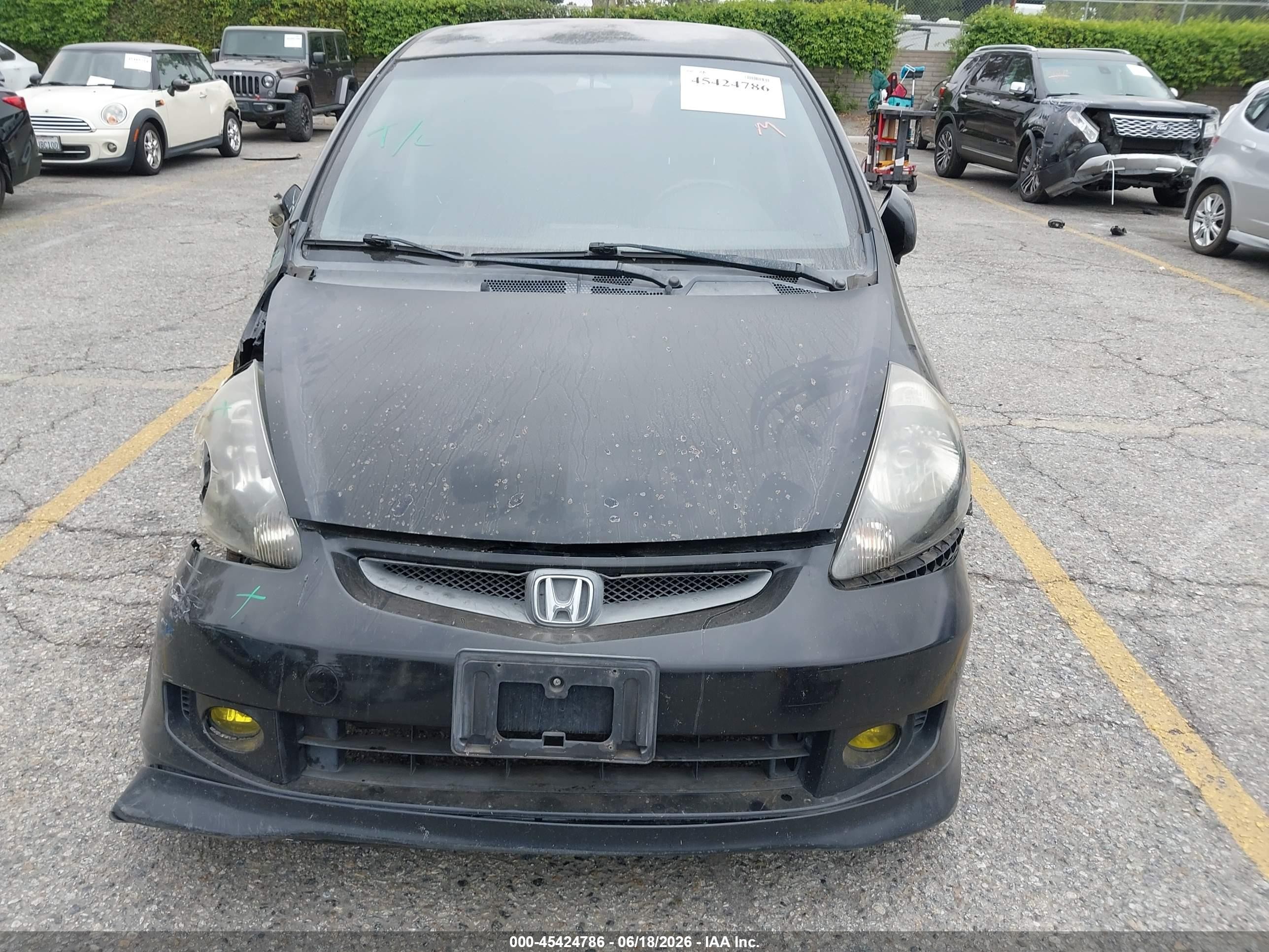 2008 Honda Fit Sport Black vin: JHMGD38668S025397