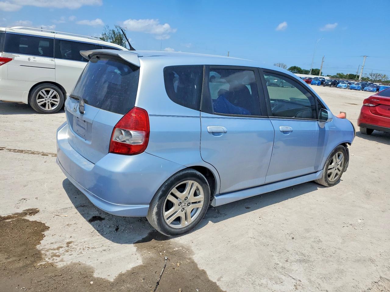 2008 Honda Fit Sport Blue vin: JHMGD38668S041907