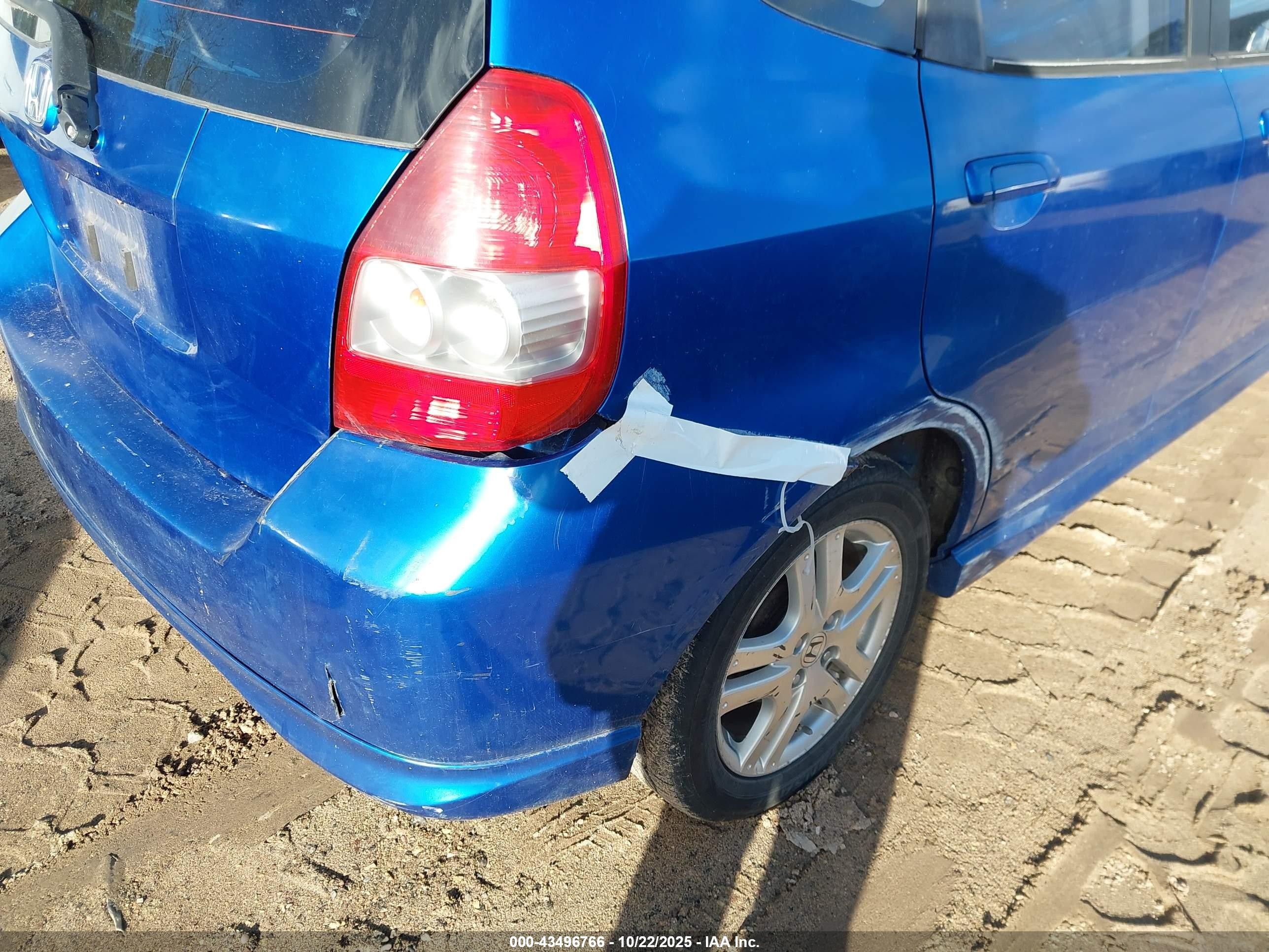 2008 Honda Fit Sport Синий vin: JHMGD38668S045889
