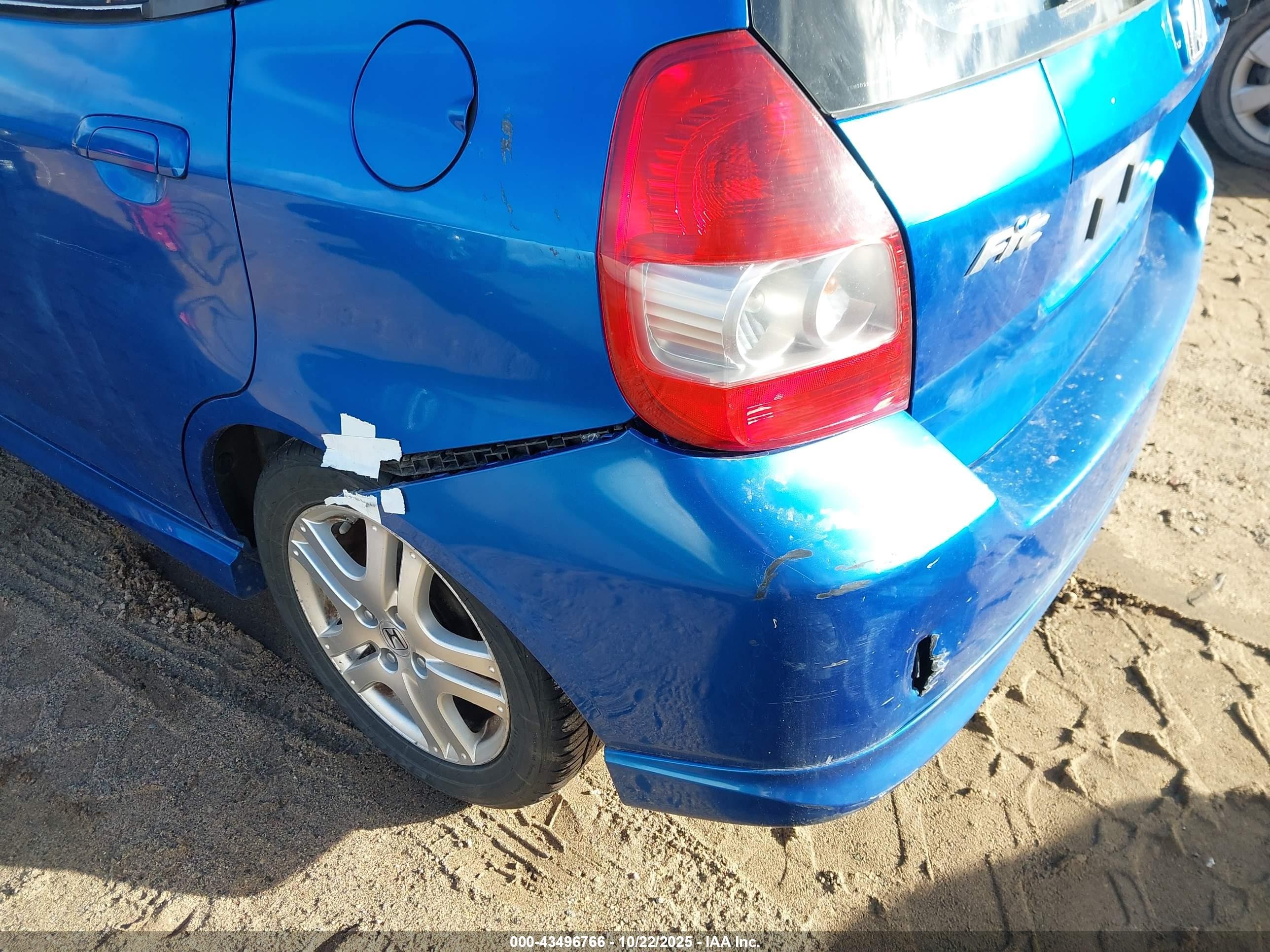 2008 Honda Fit Sport Синий vin: JHMGD38668S045889