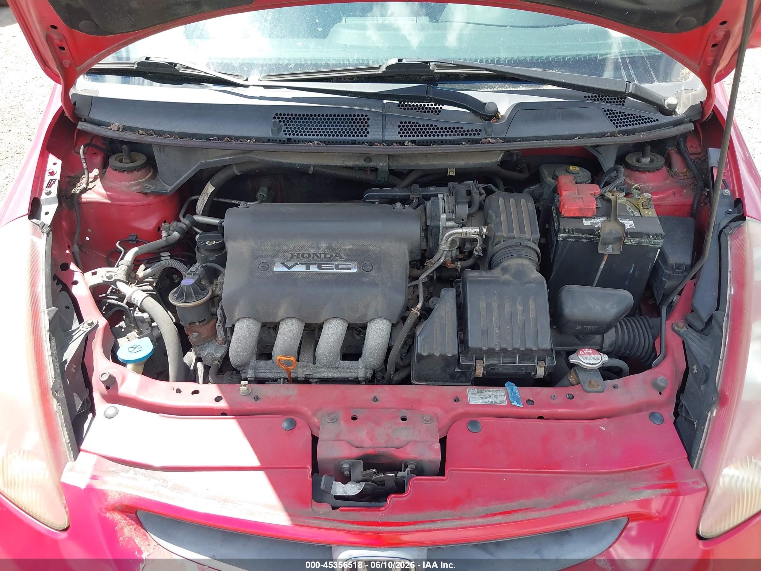 2008 Honda Fit Sport Red vin: JHMGD38668S051322