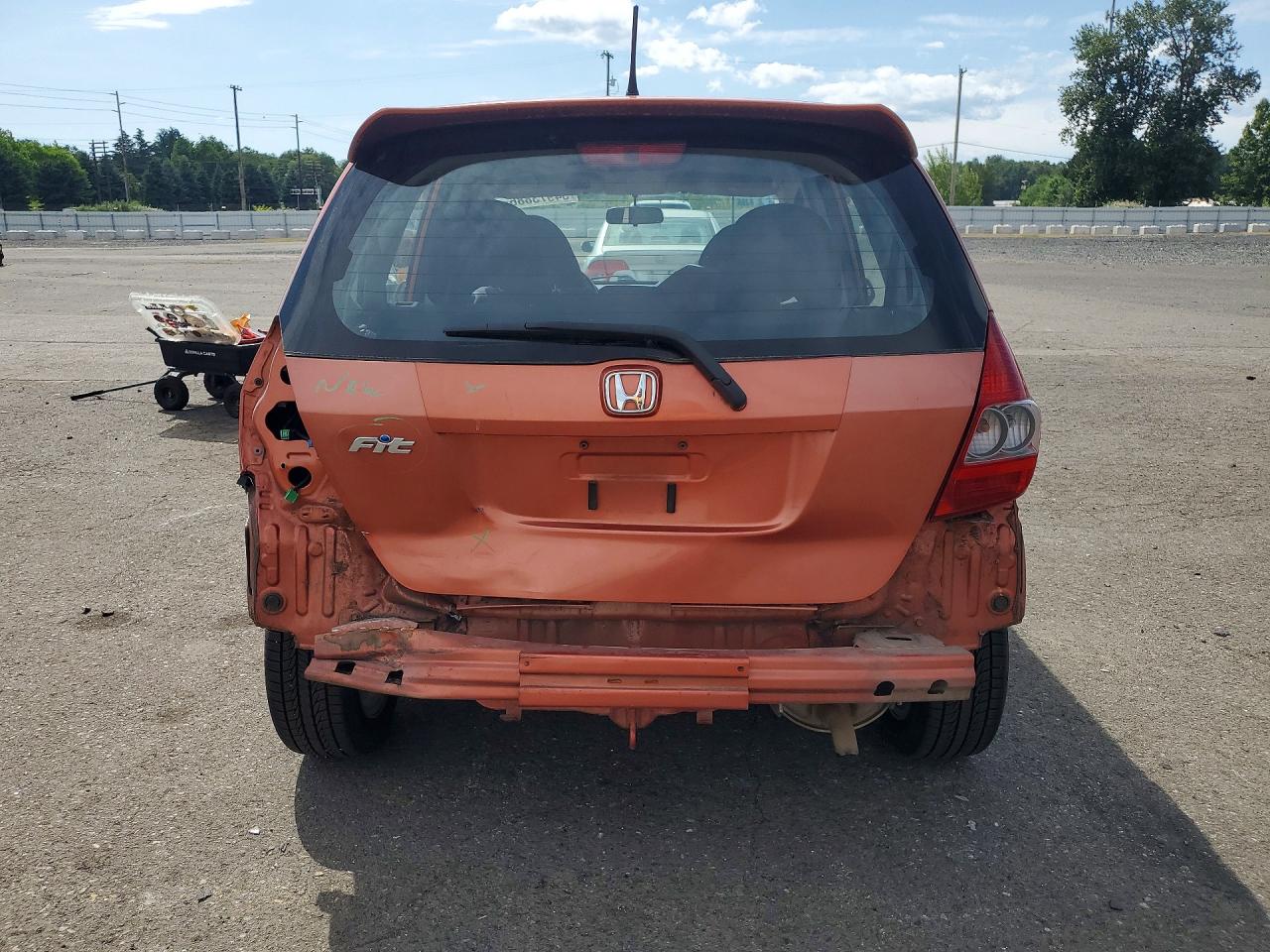 2008 Honda Fit Sport Orange vin: JHMGD38668S062143