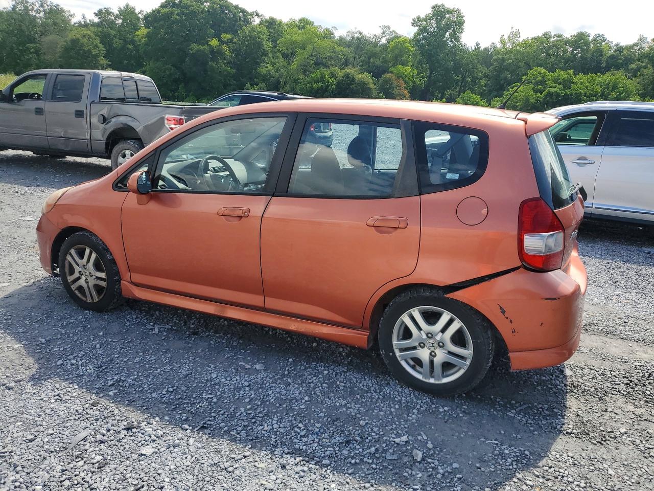 2007 Honda Fit S Orange vin: JHMGD38677S020918