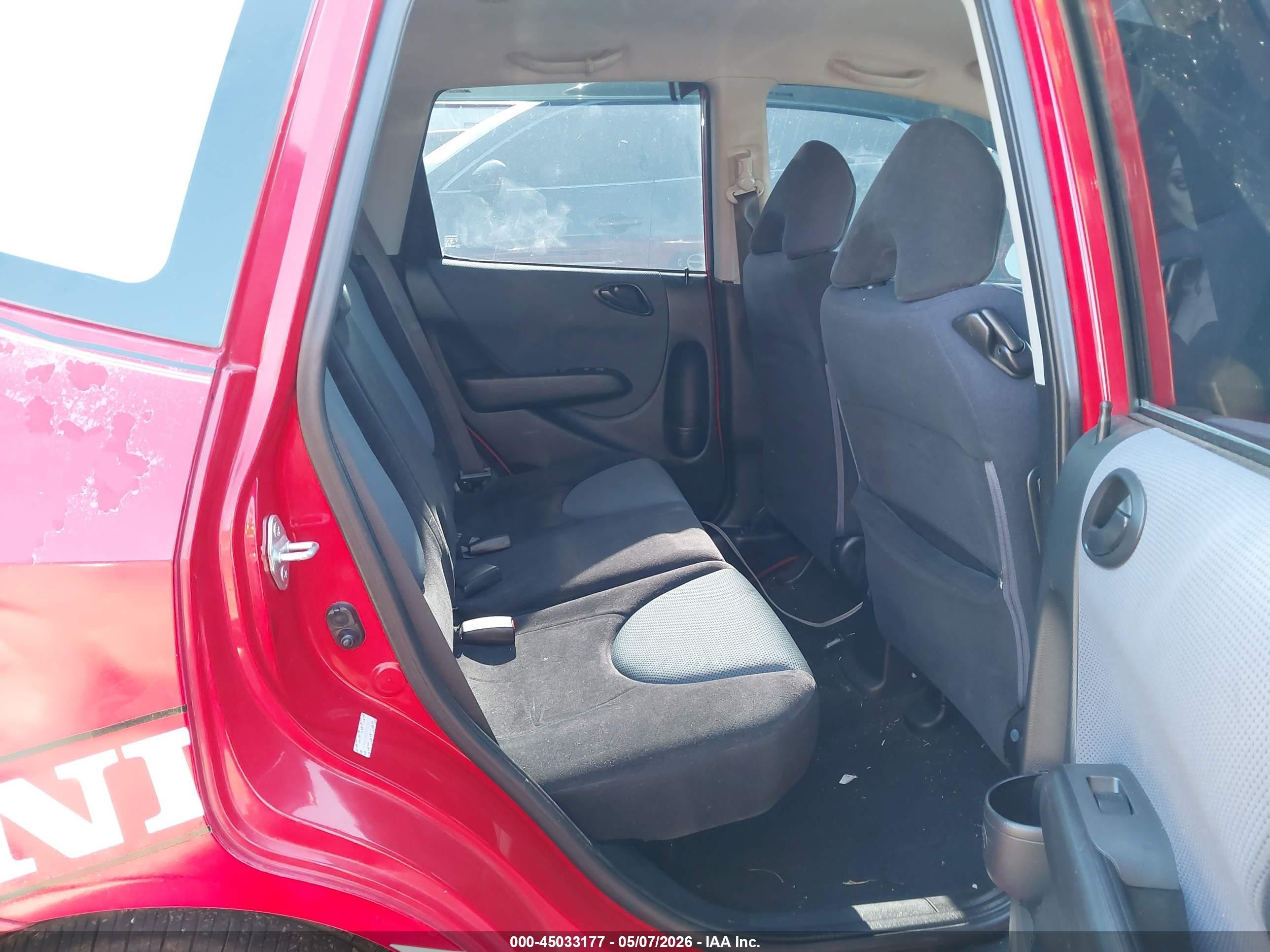 2007 Honda Fit Sport Красный vin: JHMGD38677S028971