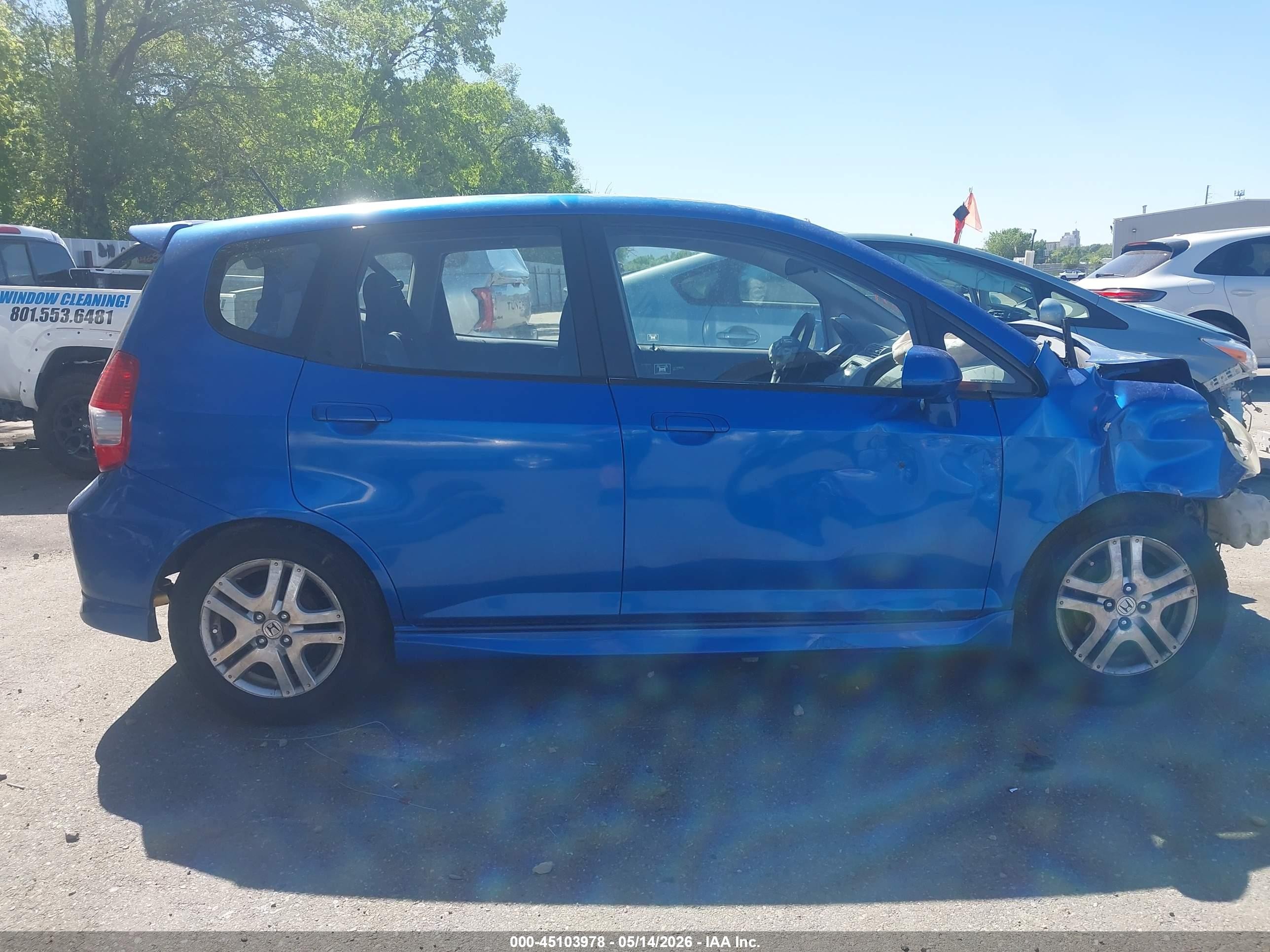 2008 Honda Fit Sport Синий vin: JHMGD38678S025862