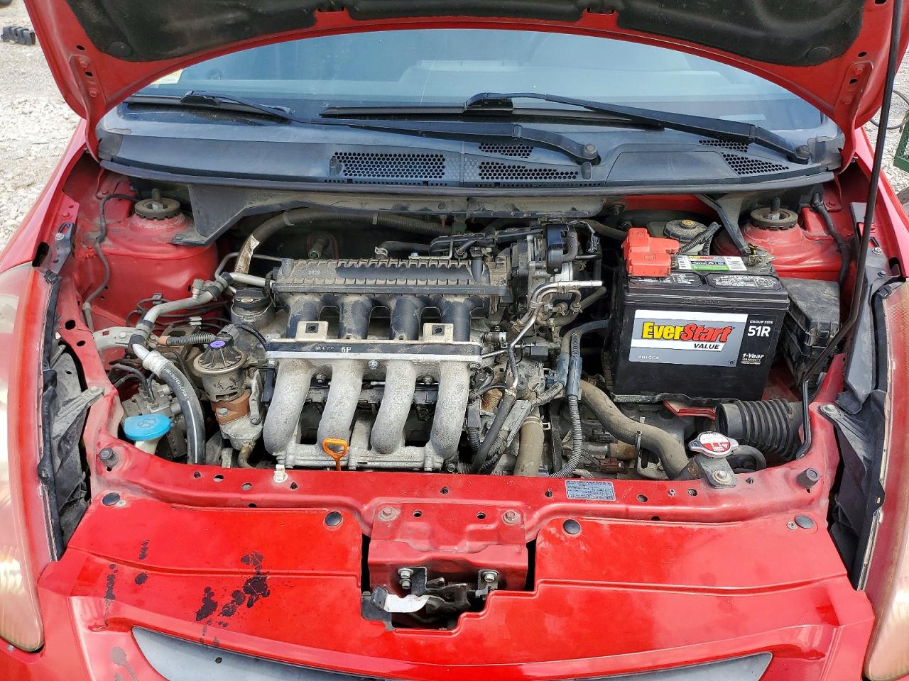 2008 Honda Fit Sport Red vin: JHMGD38678S073667