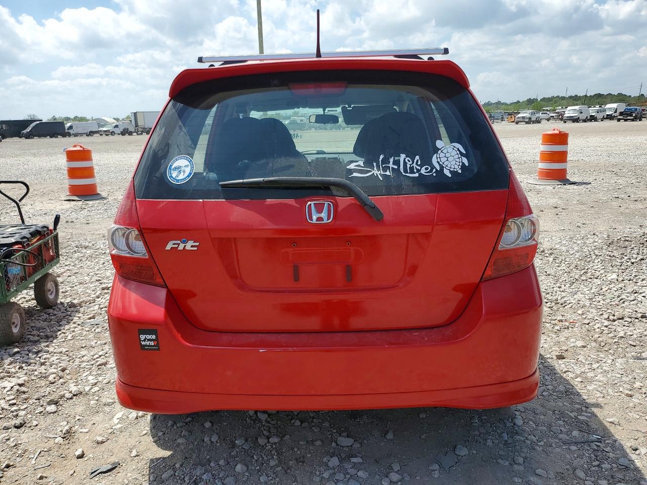 2008 Honda Fit Sport Red vin: JHMGD38678S073667