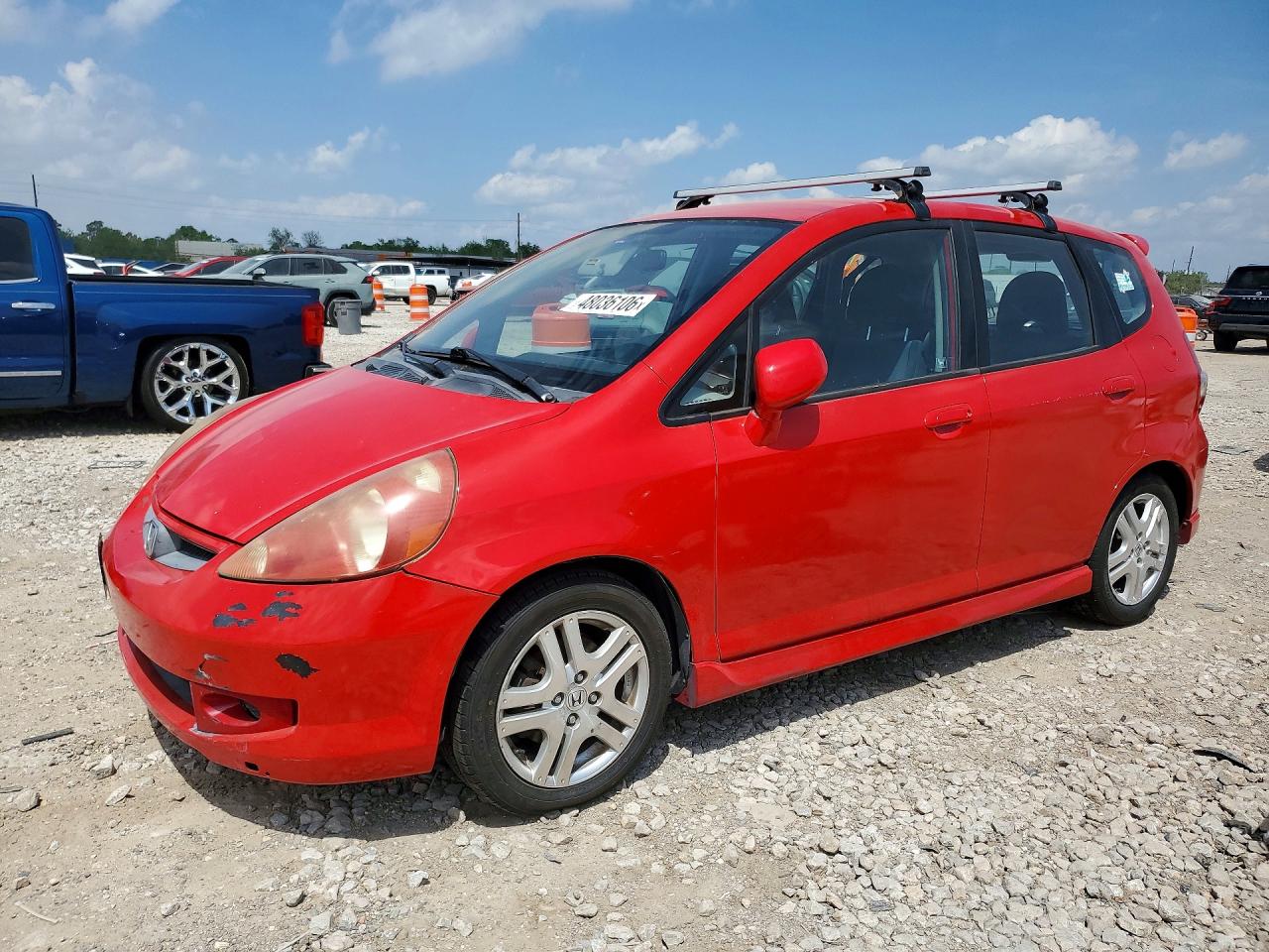 2008 Honda Fit Sport Red vin: JHMGD38678S073667