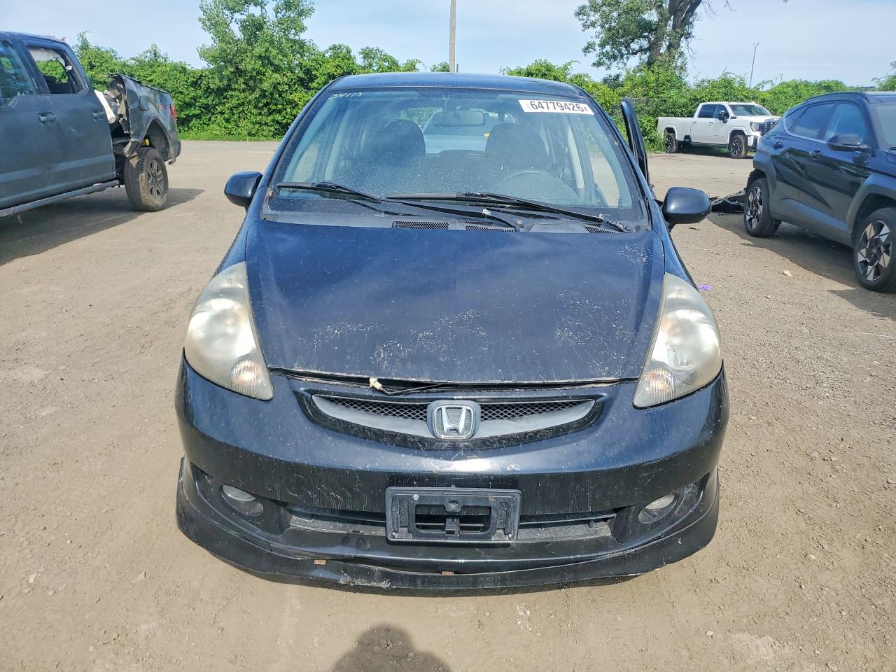 2008 Honda Fit Sport Black vin: JHMGD38678S811323