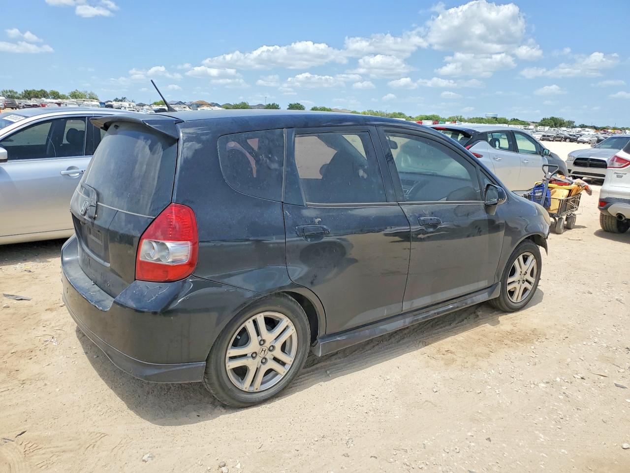 2007 Honda Fit S Черный vin: JHMGD38687S011726