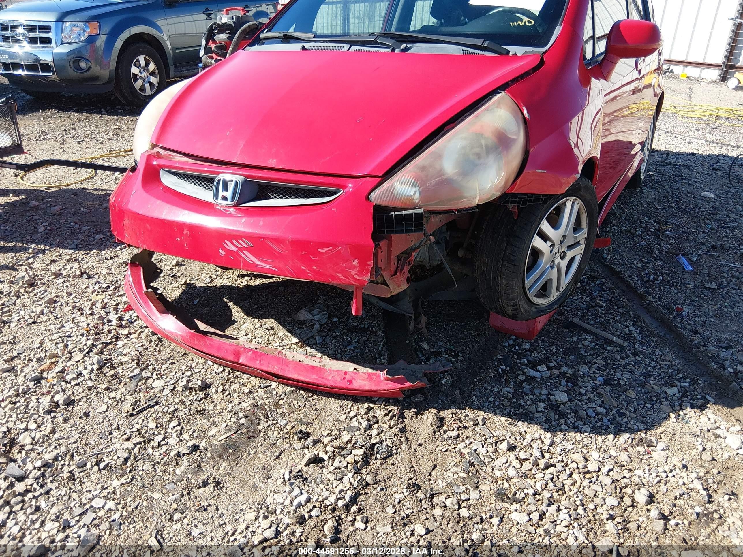 2007 Honda Fit Sport Red vin: JHMGD38687S064569