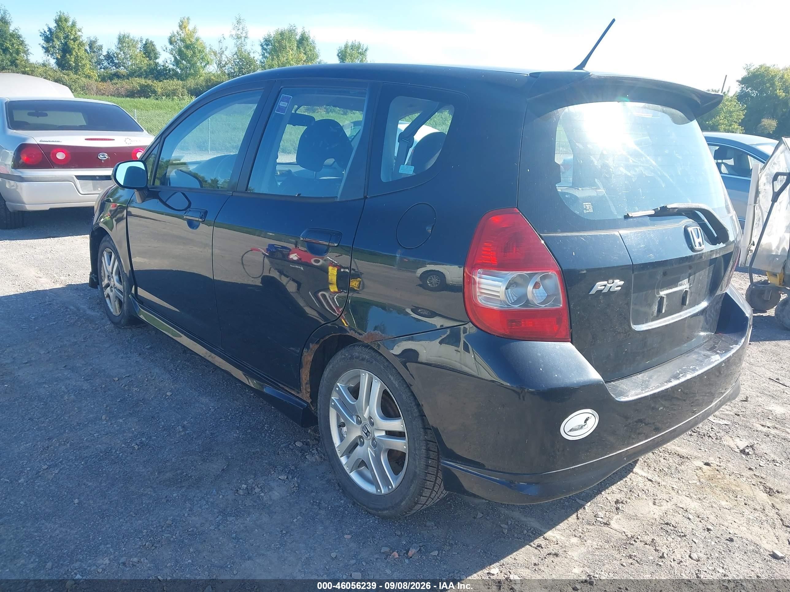 2008 Honda Fit Sport Черный vin: JHMGD38688S016409