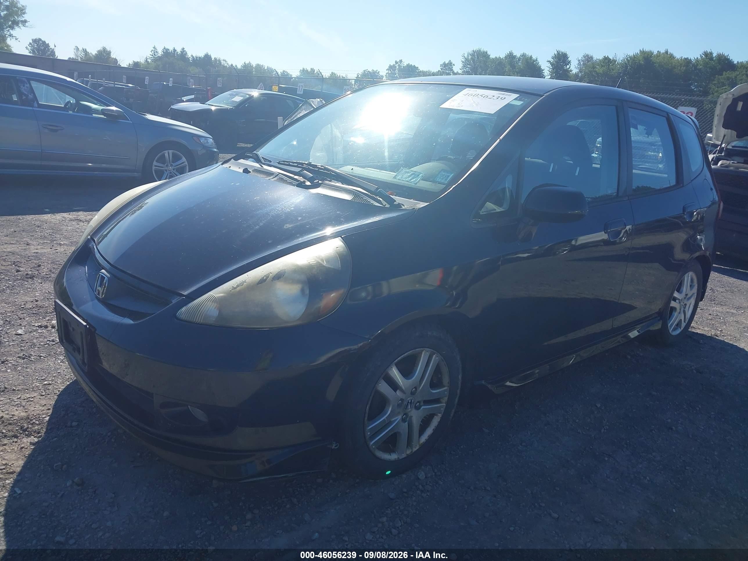 2008 Honda Fit Sport Черный vin: JHMGD38688S016409