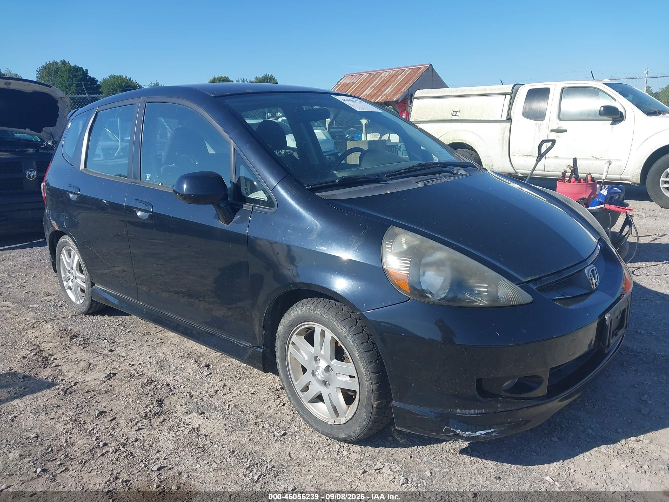 2008 Honda Fit Sport Черный vin: JHMGD38688S016409