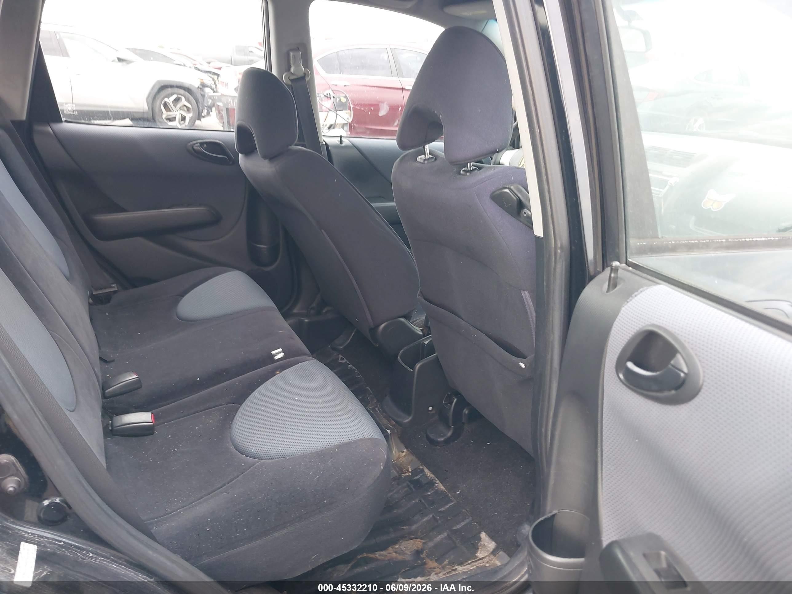 2008 Honda Fit Sport Black vin: JHMGD38688S028835