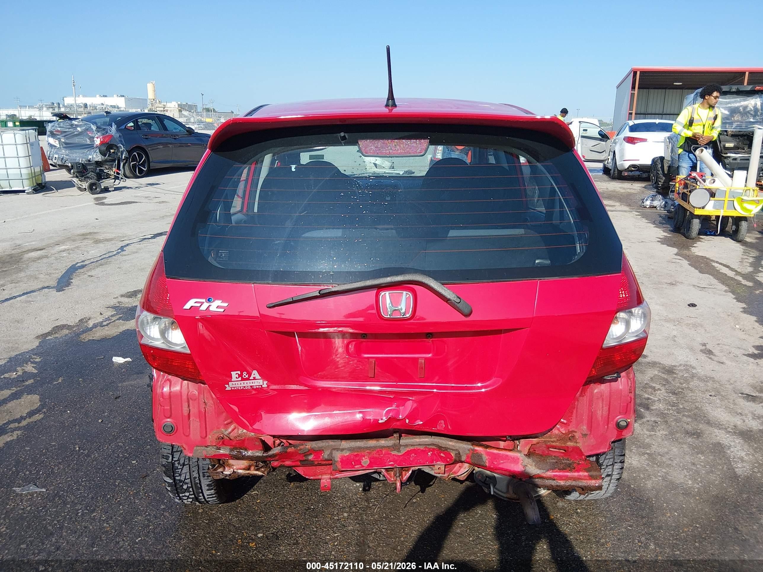 2008 Honda Fit Sport Red vin: JHMGD38688S030911