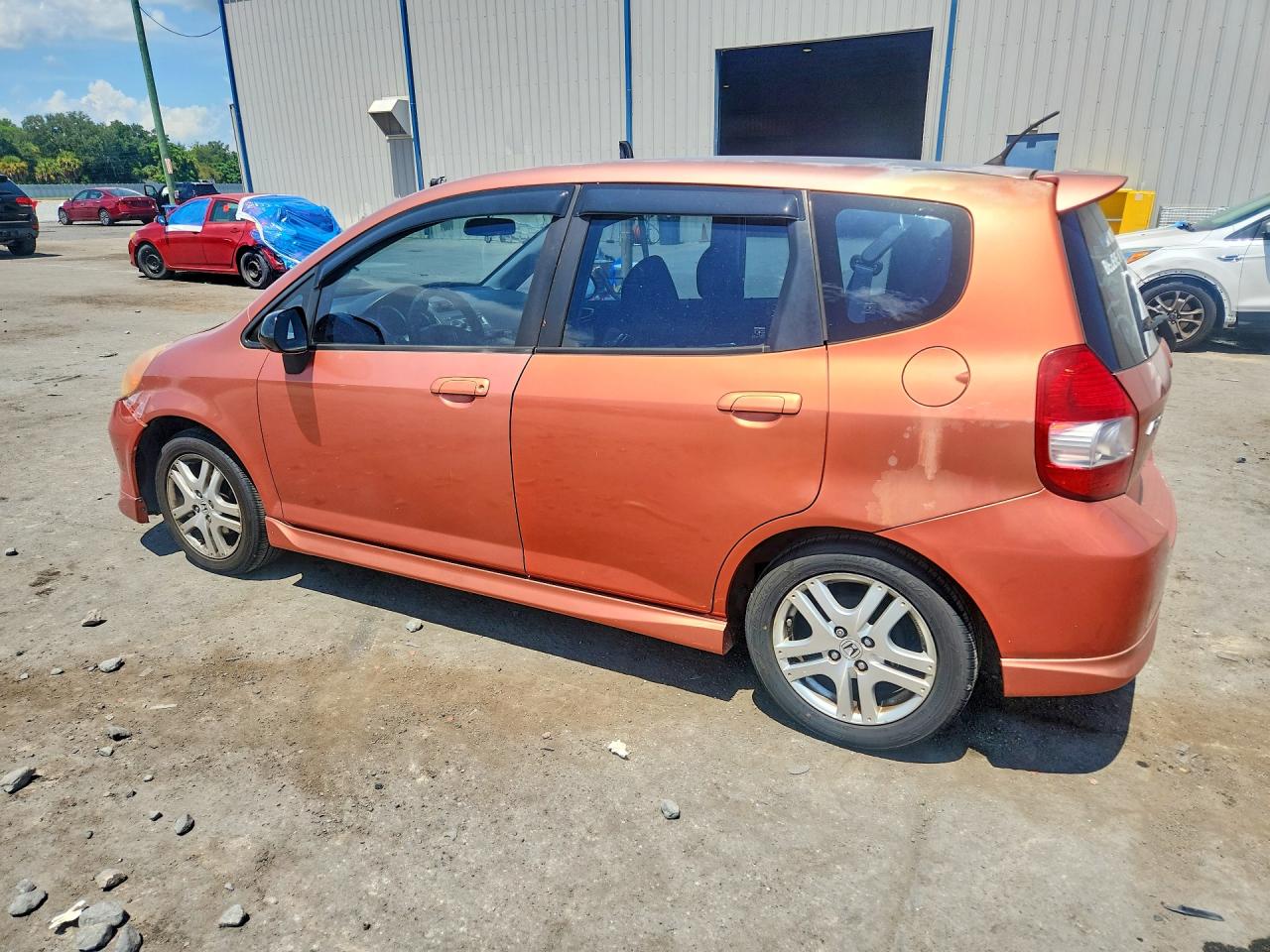 2008 Honda Fit Sport Orange vin: JHMGD38688S035185