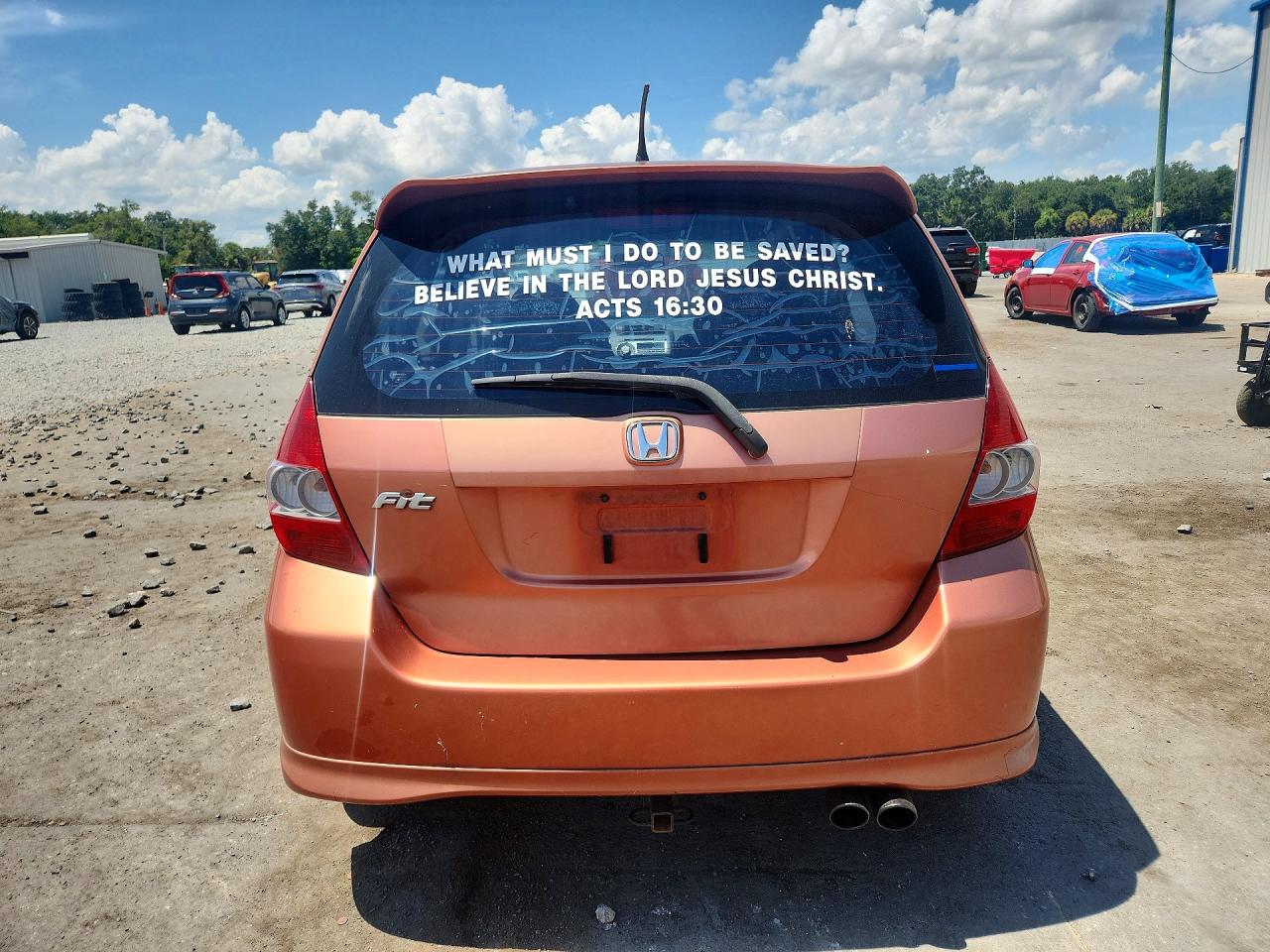 2008 Honda Fit Sport Orange vin: JHMGD38688S035185