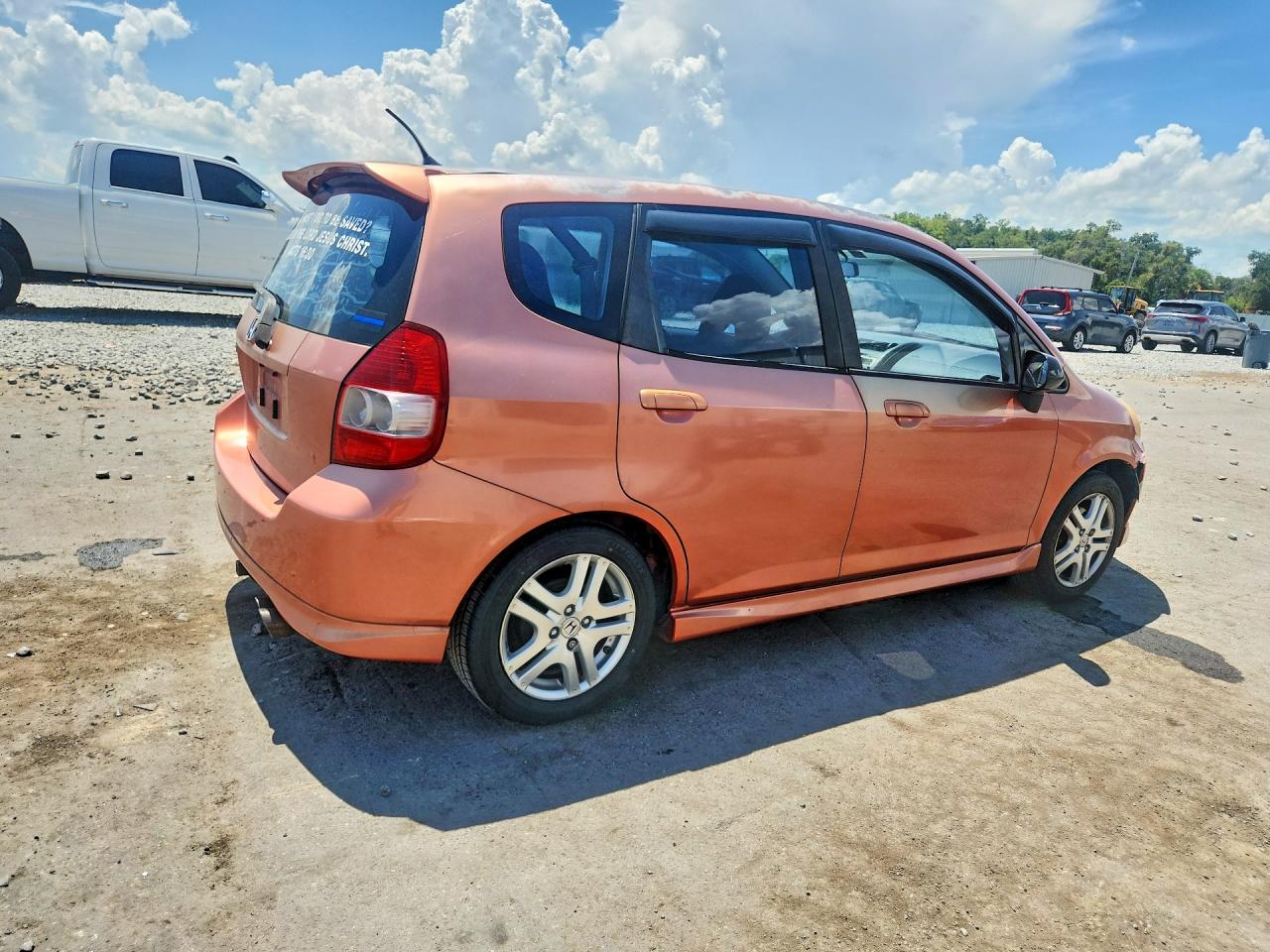 2008 Honda Fit Sport Orange vin: JHMGD38688S035185