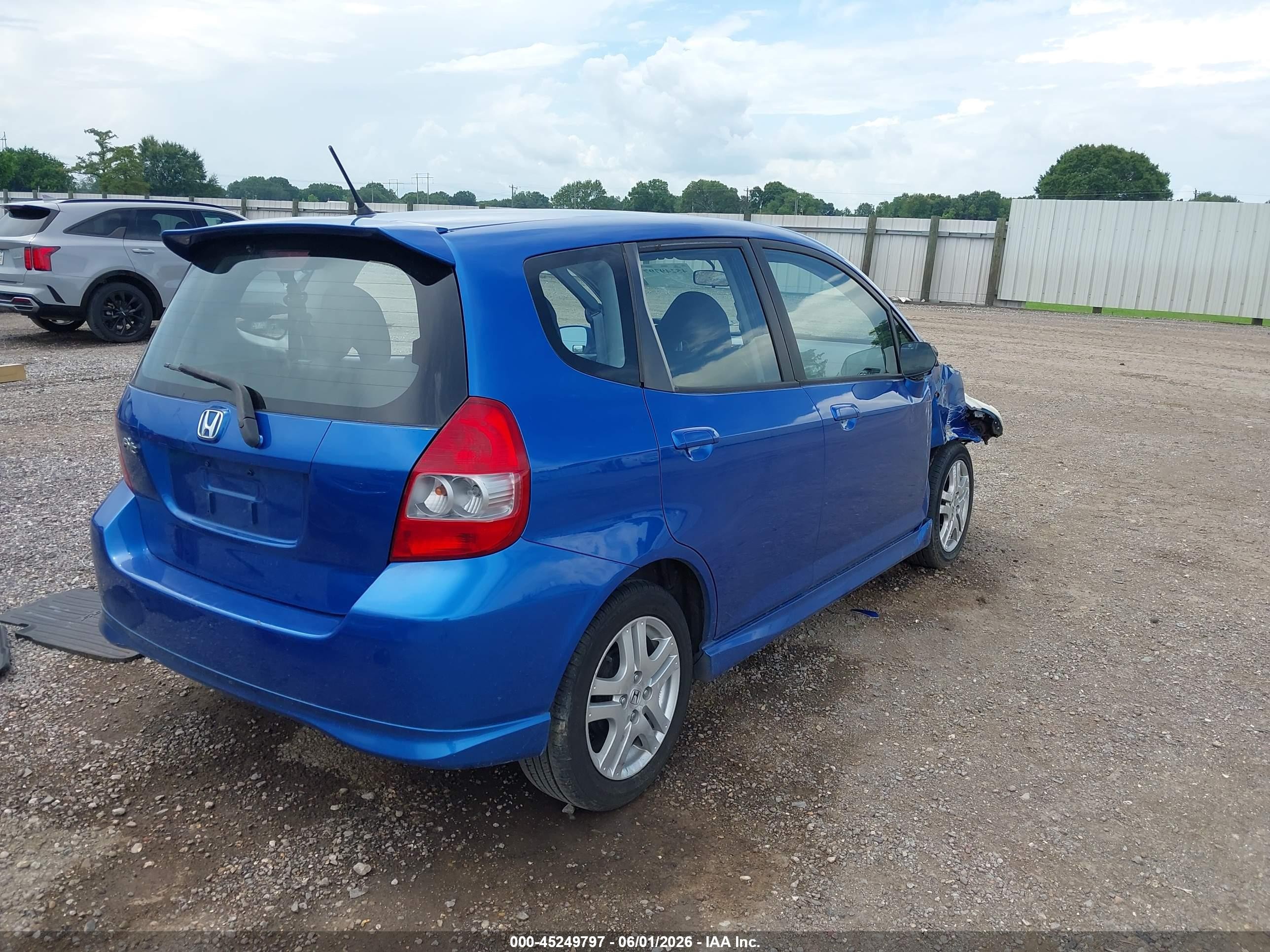 2008 Honda Fit Sport Синий vin: JHMGD38688S059728
