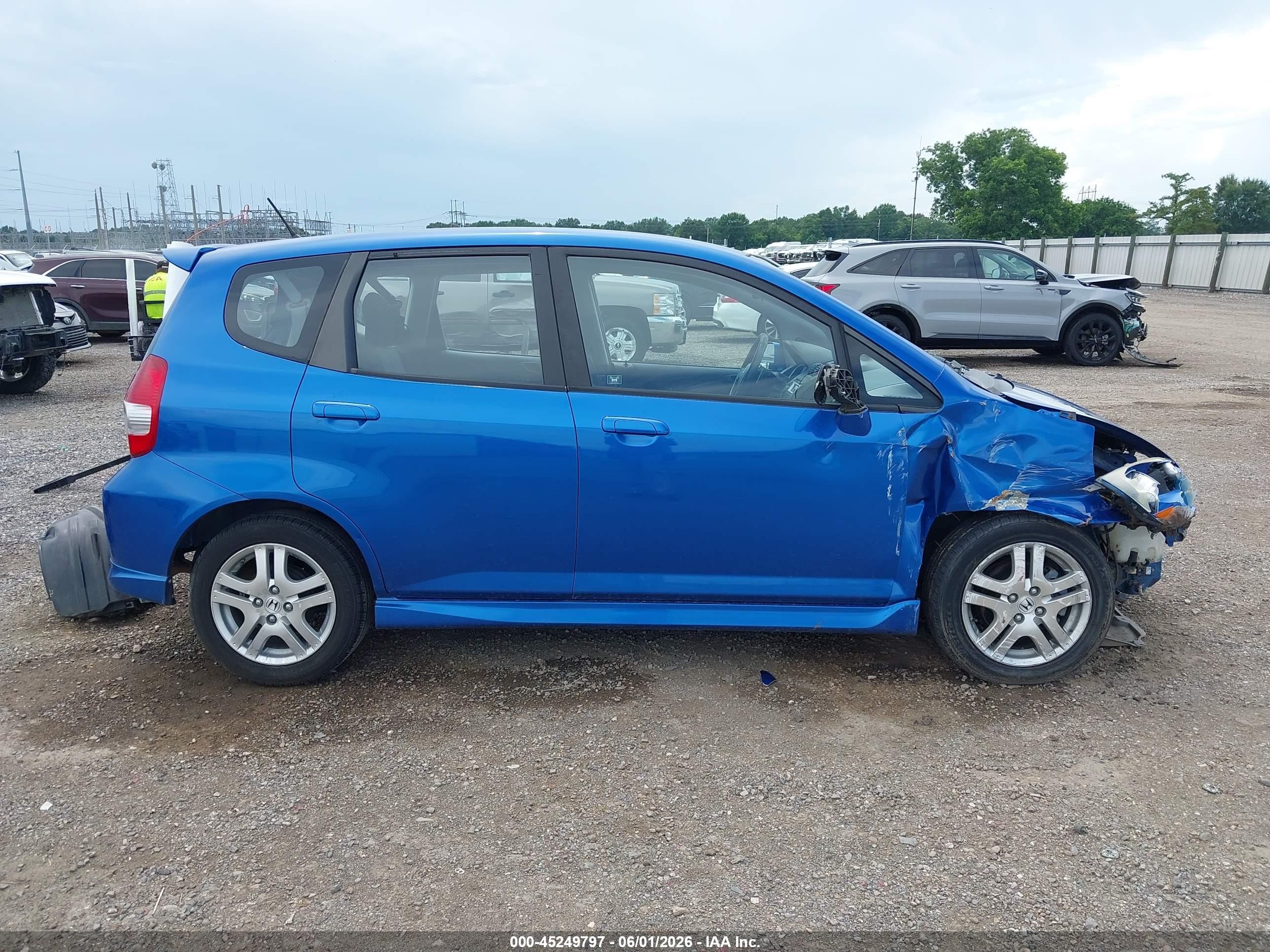 2008 Honda Fit Sport Синий vin: JHMGD38688S059728