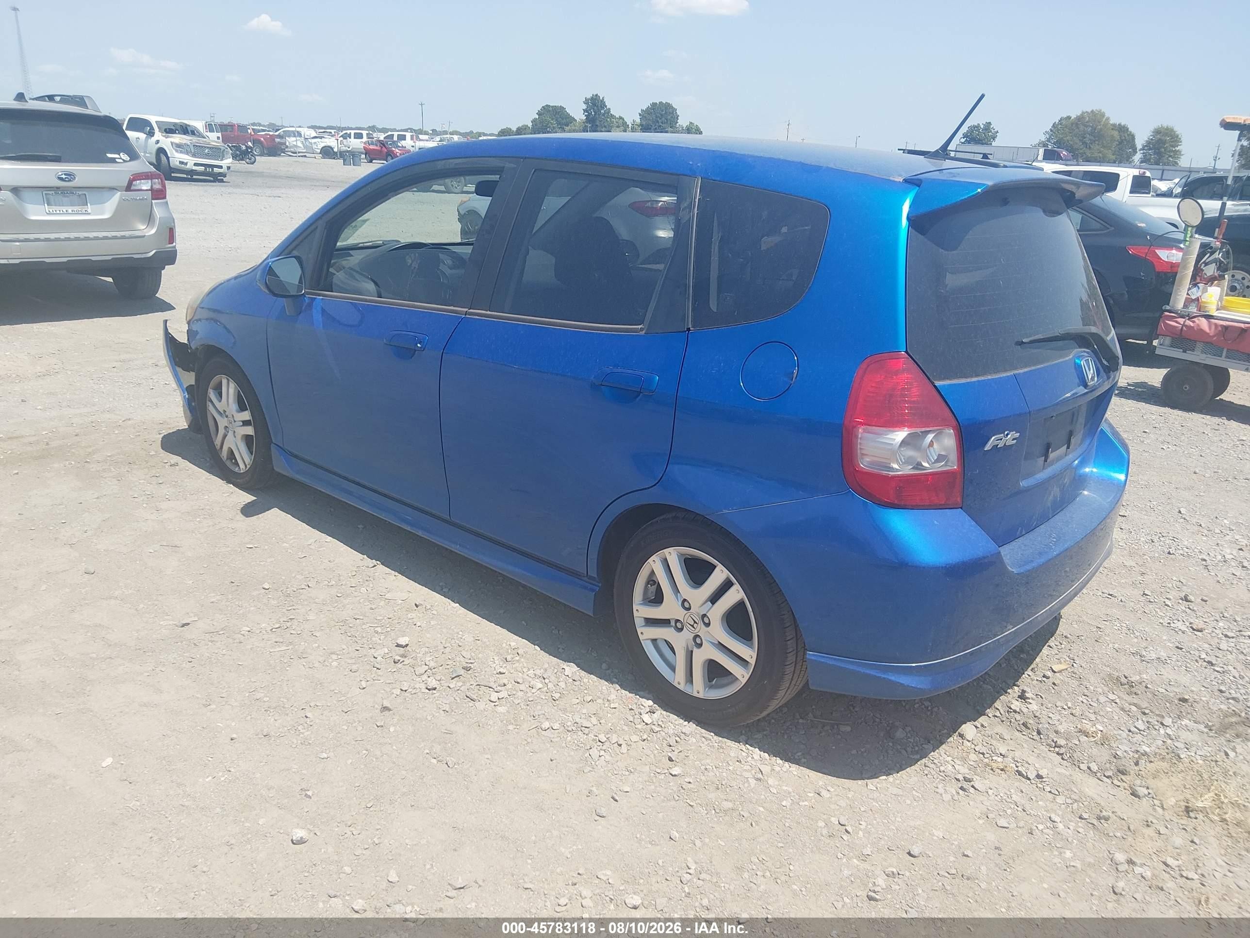 2008 Honda Fit Sport Blue vin: JHMGD38688S059731