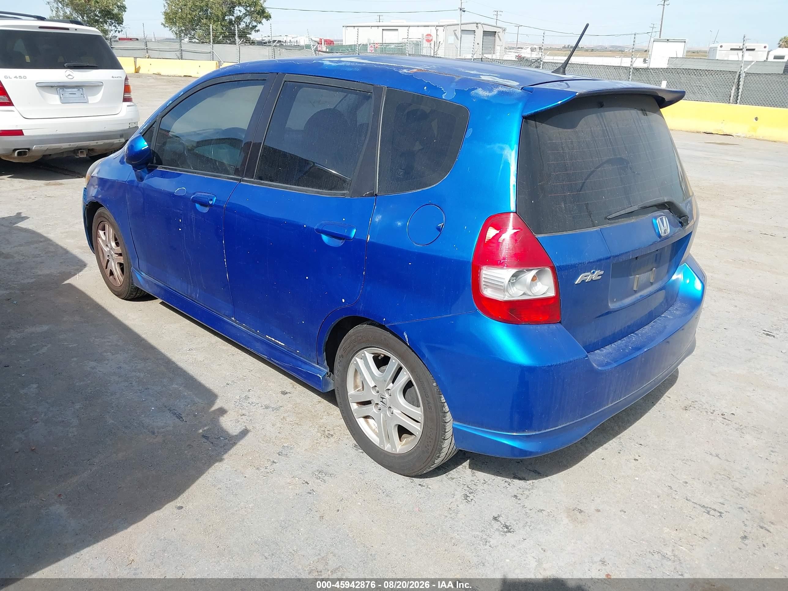 2008 Honda Fit Sport Blue vin: JHMGD38688S067828