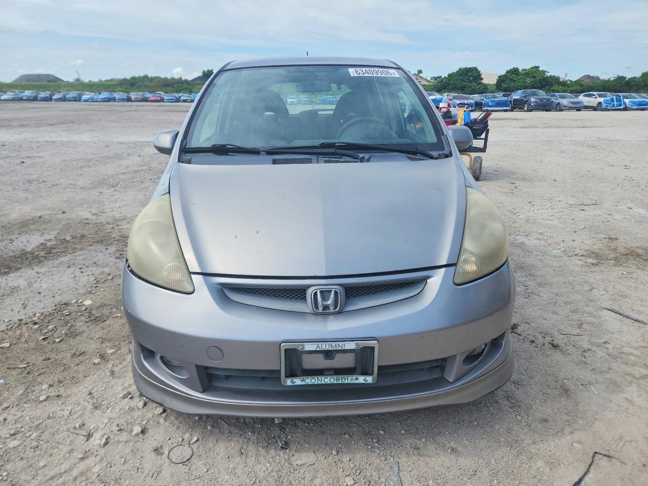 2007 Honda Fit S Silver vin: JHMGD38697S003358