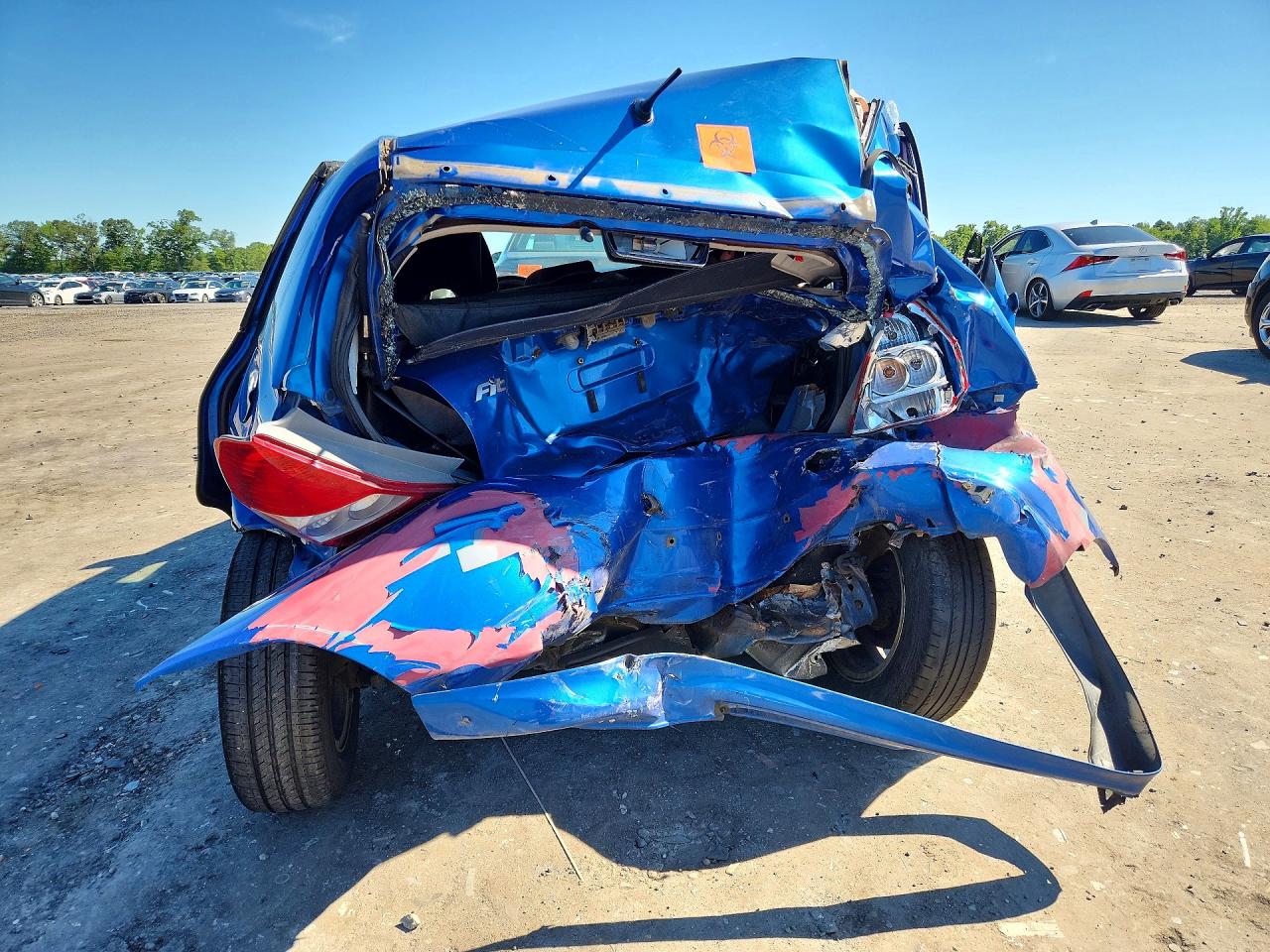2007 Honda Fit Blue vin: JHMGD38697S027501