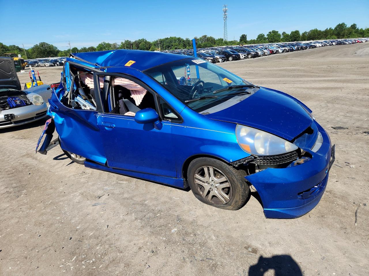 2007 Honda Fit Blue vin: JHMGD38697S027501
