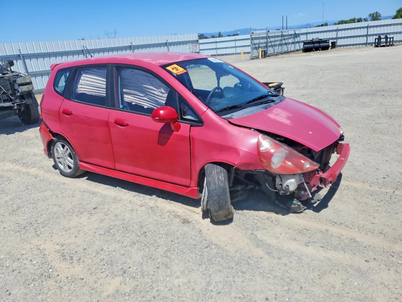 2007 Honda Fit Red vin: JHMGD38697S044007