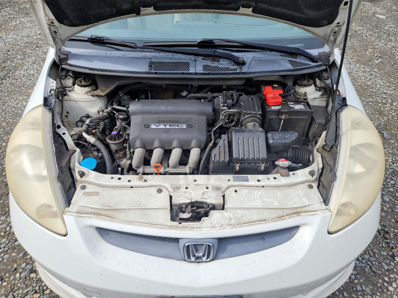 2007 Honda Fit S White vin: JHMGD38697S055637