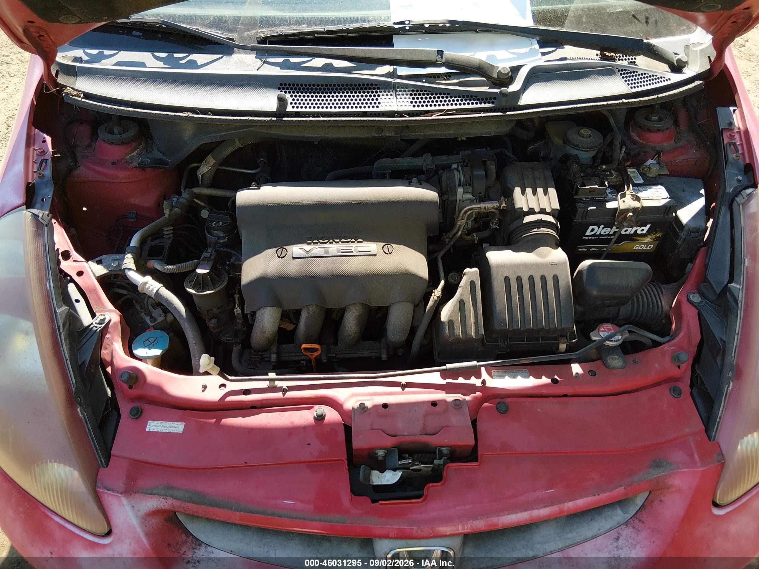 2007 Honda Fit Sport Red vin: JHMGD38697S058425