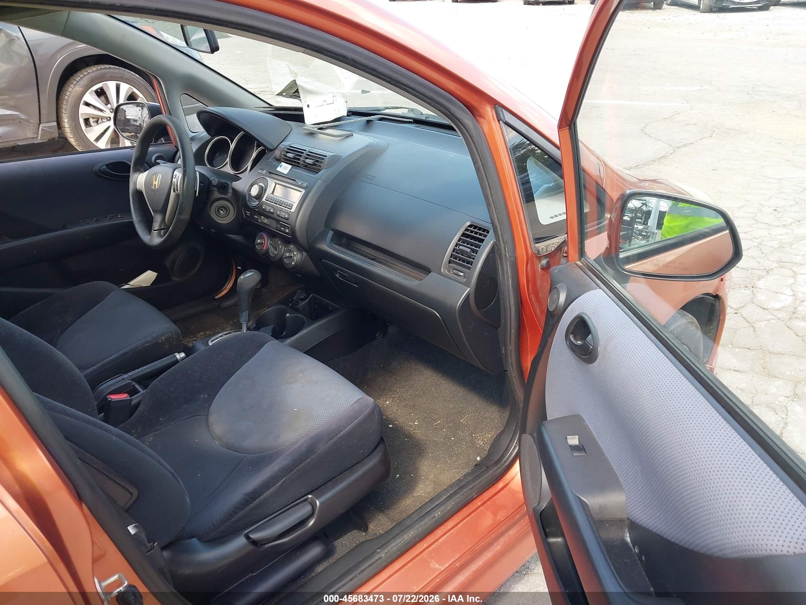 2007 Honda Fit Sport Orange vin: JHMGD38697S063320