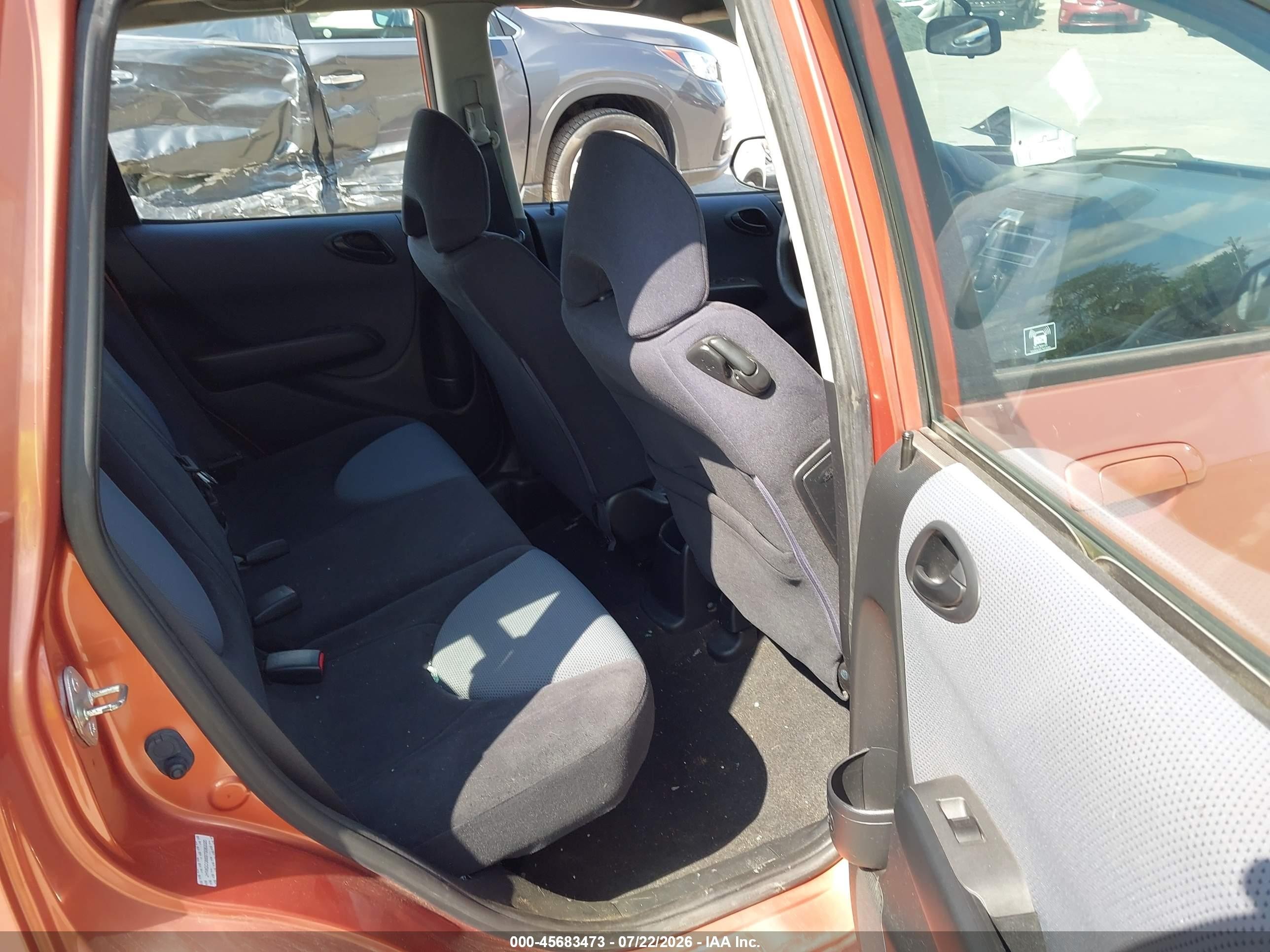2007 Honda Fit Sport Orange vin: JHMGD38697S063320