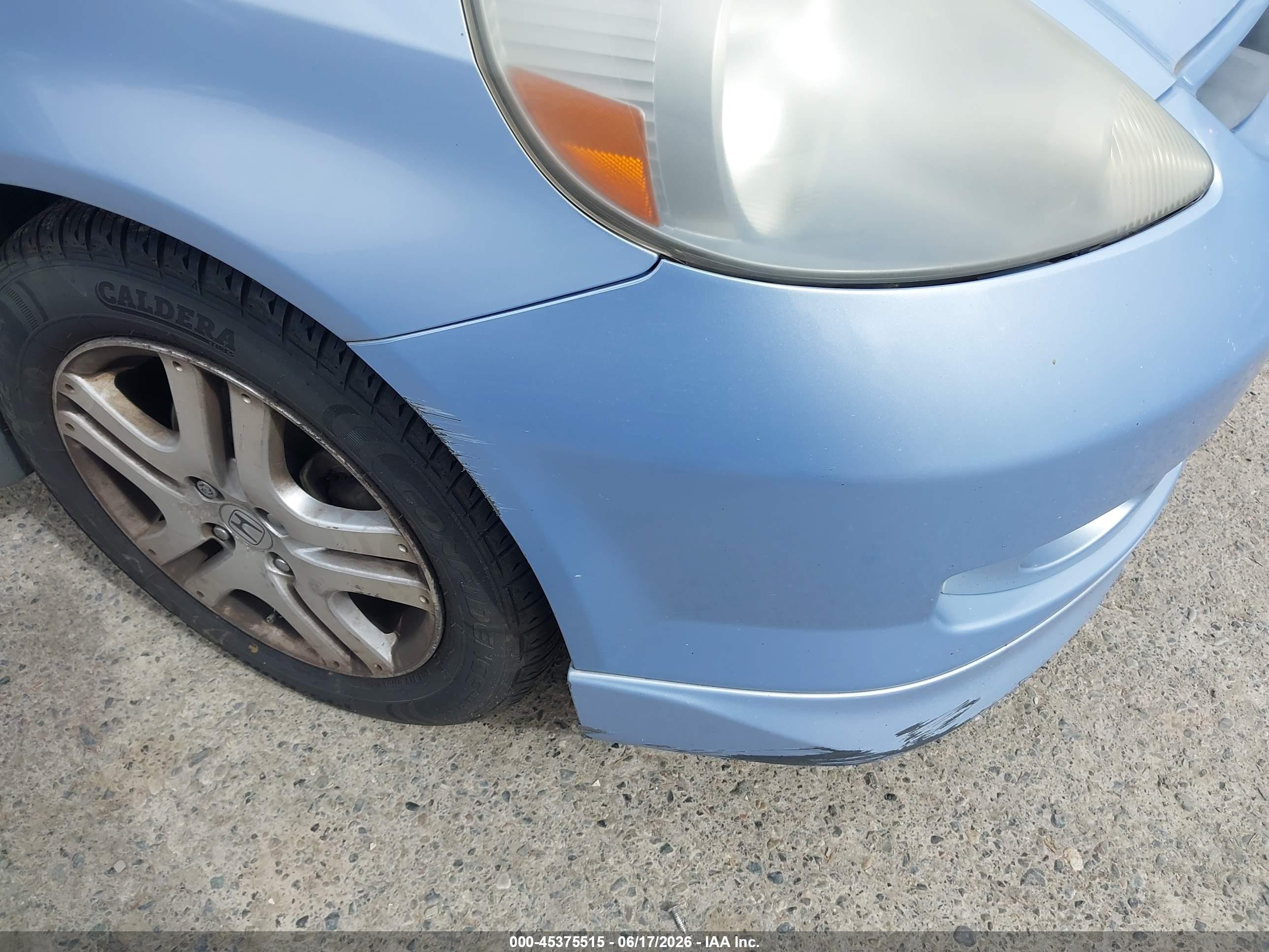 2008 Honda Fit Sport Blue vin: JHMGD38698S000784