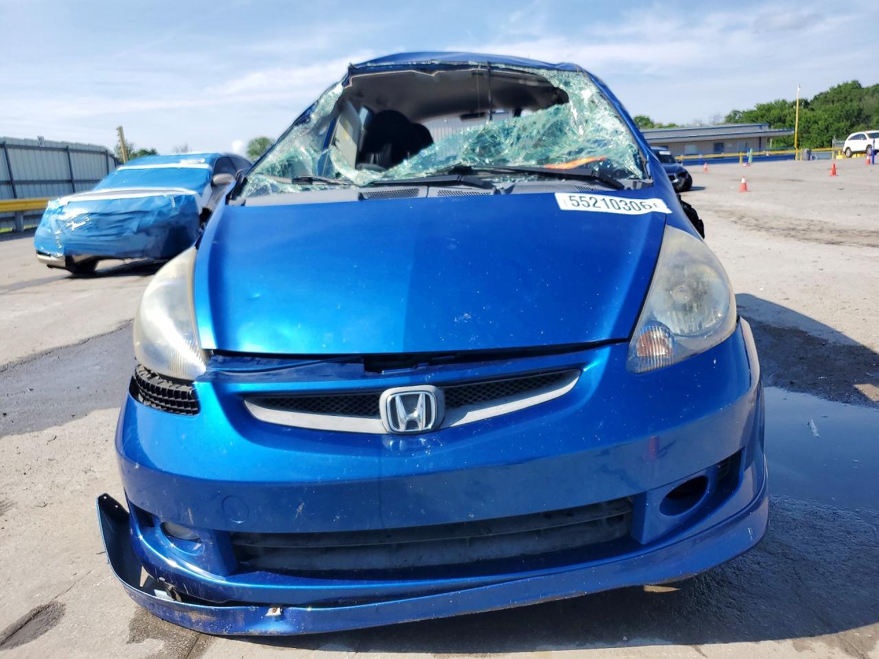 2008 Honda Fit Sport Blue vin: JHMGD38698S004947