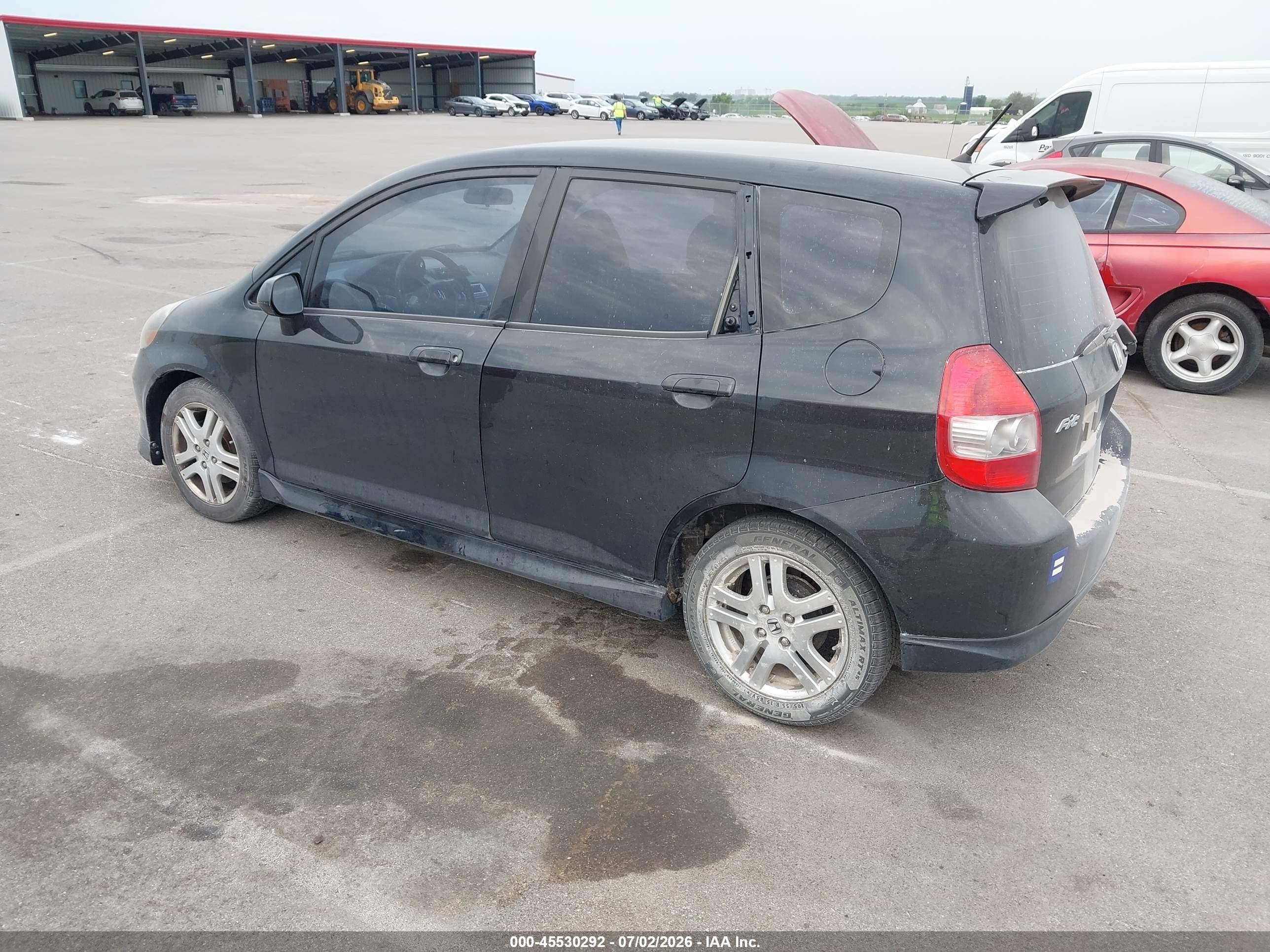 2008 Honda Fit Sport Черный vin: JHMGD38698S013888