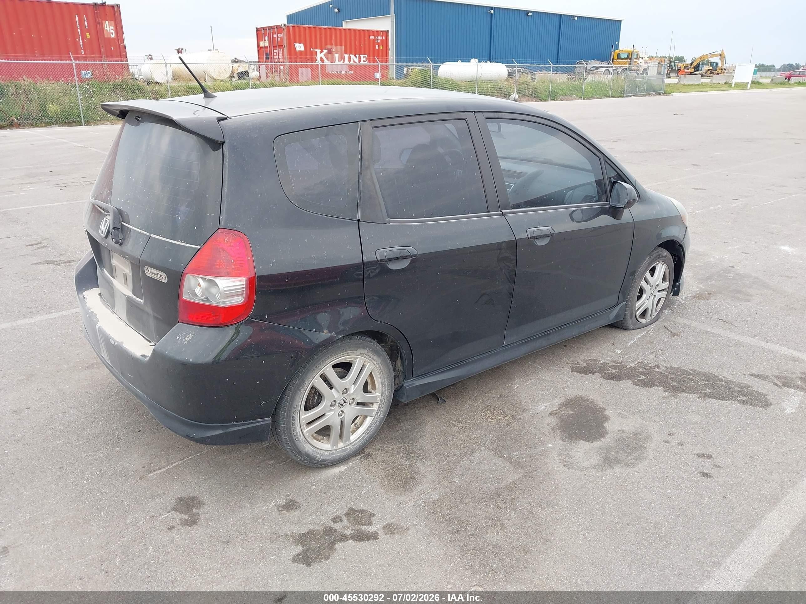 2008 Honda Fit Sport Черный vin: JHMGD38698S013888